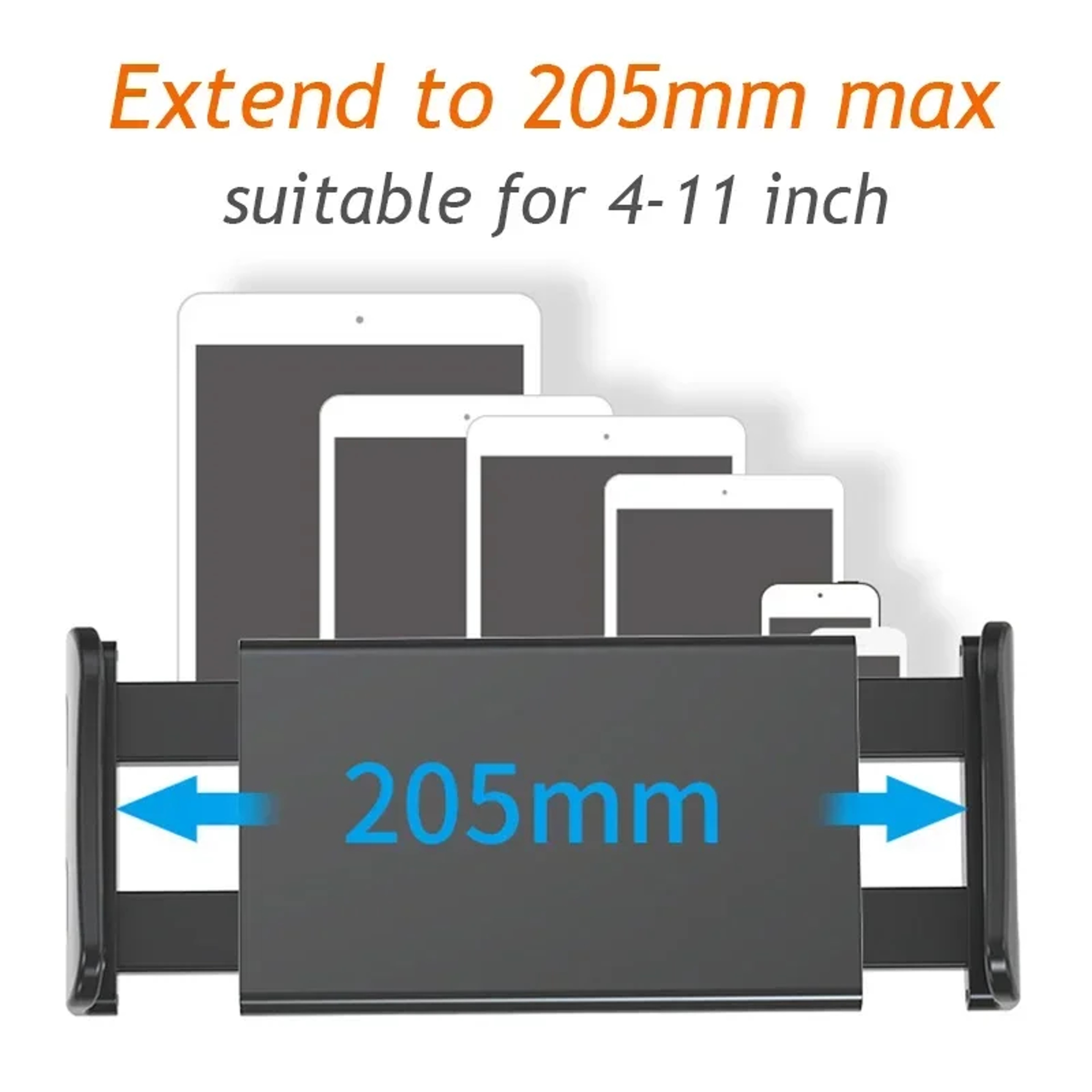 Rotating Car Tablet Holder Adjustable Tablet Headrest Mount For IPad Tablets  Phones 4