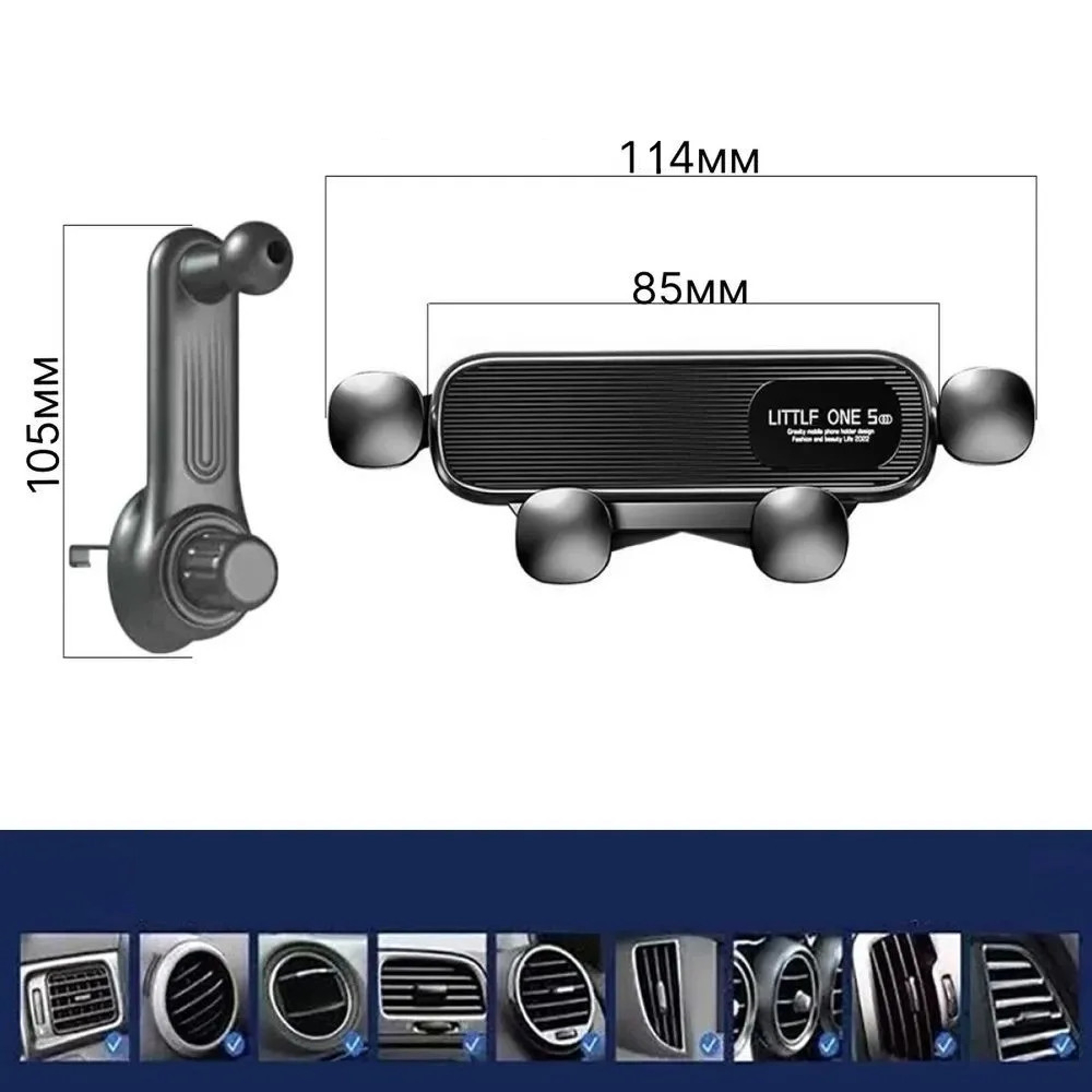 Universal Gravity Car Phone Holder Air Vent Mount For IPhone And Android Phones 4