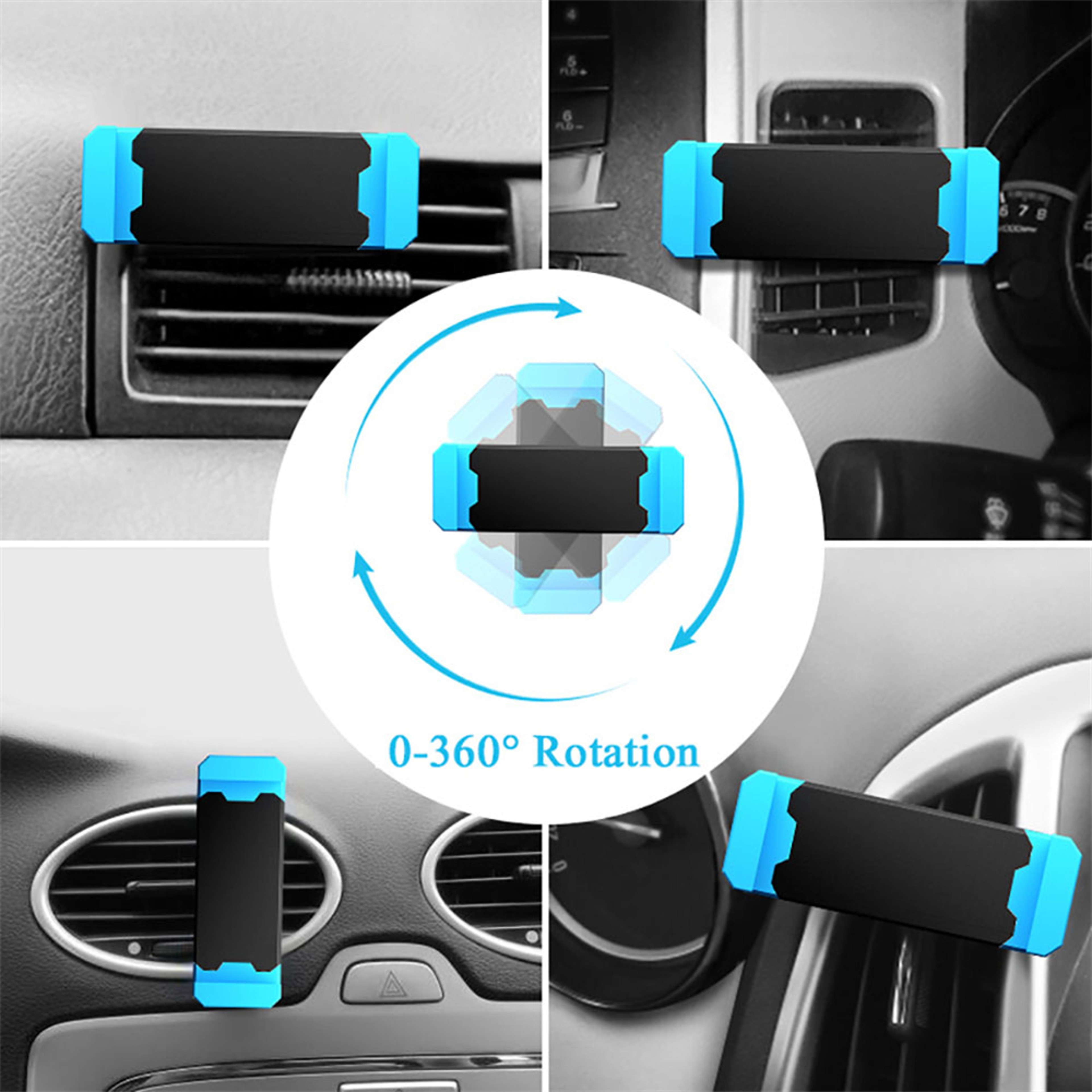 Rotating Car Phone Holder Air Vent Mount For IPhone Android  GPS Navigation 5