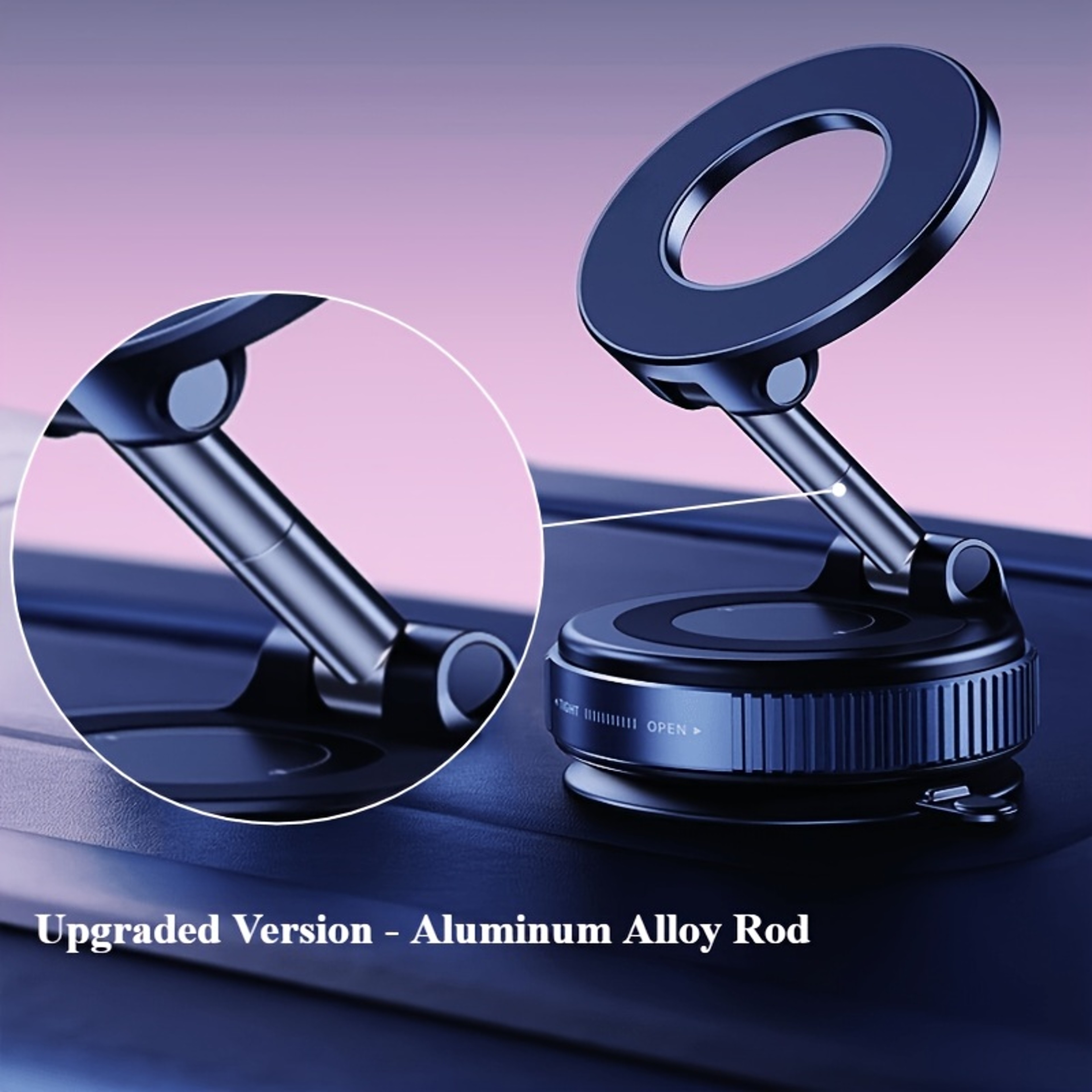 Strong Magnetic Phone Holder With Vacuum Suction Cup Adjustable Foldable Mount For Car Desk  Home 2