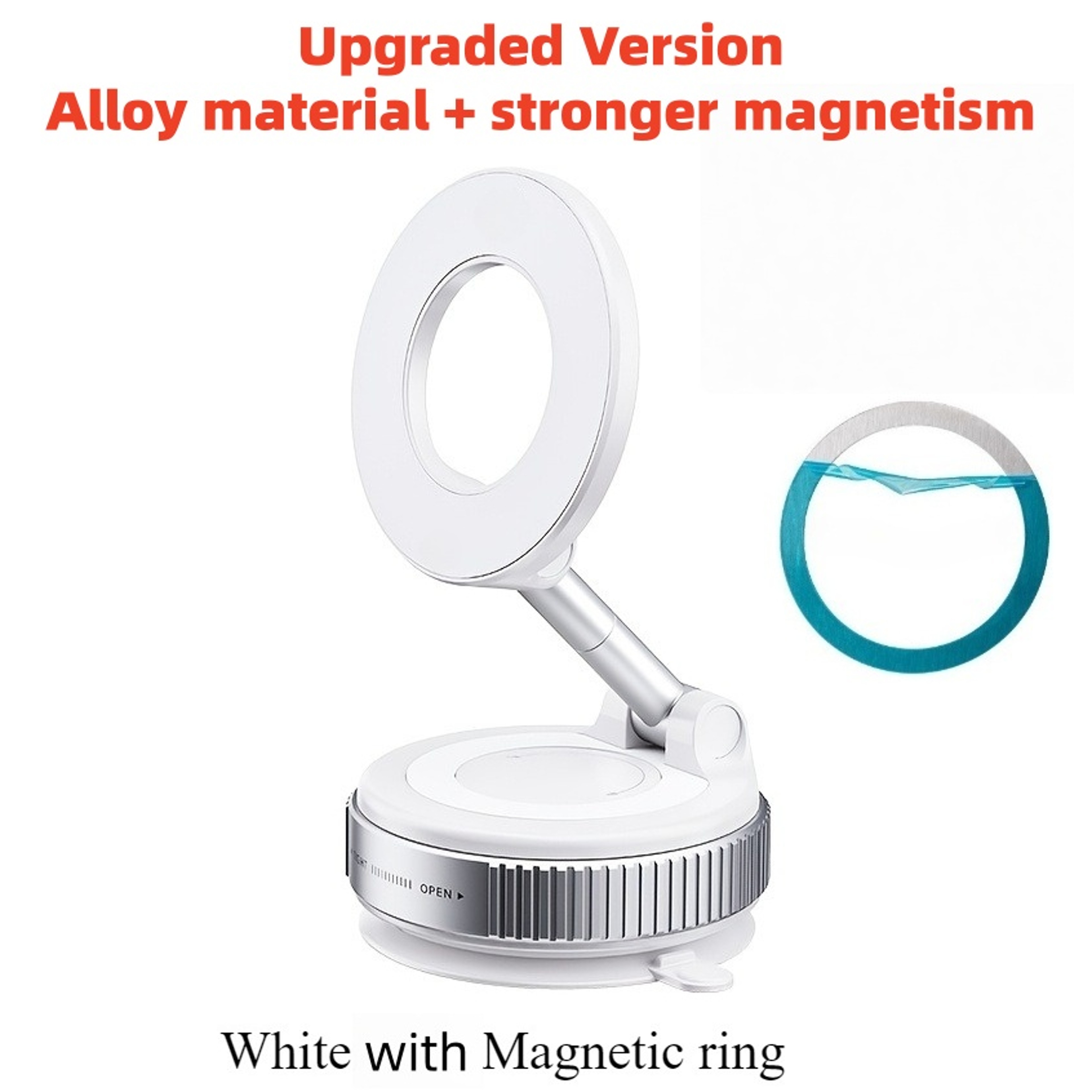 Strong Magnetic Phone Holder With Vacuum Suction Cup Adjustable Foldable Mount For Car Desk  Home 9
