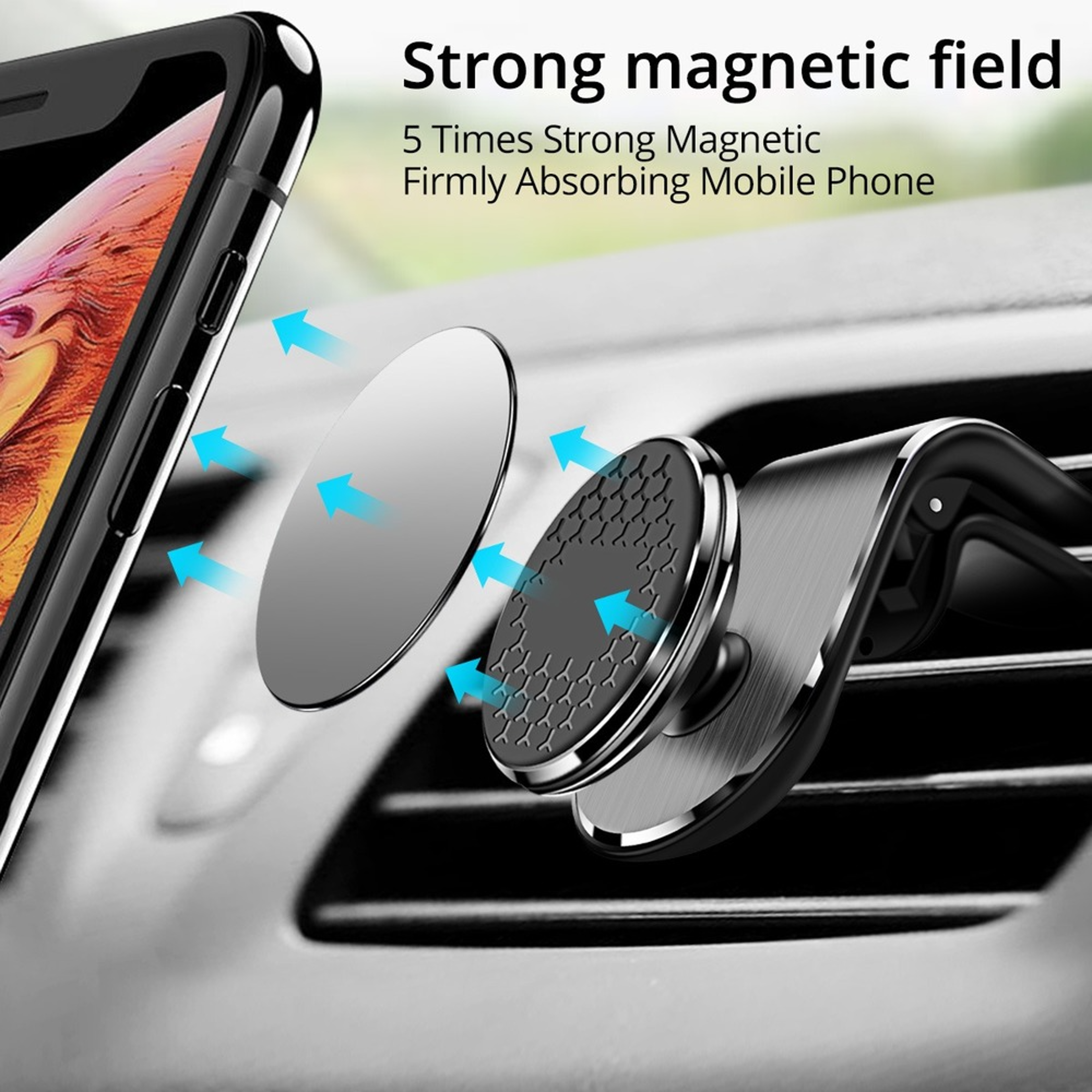 Magnetic Car Phone Holder Air Vent Mount For IPhone Android  GPS Navigation 5