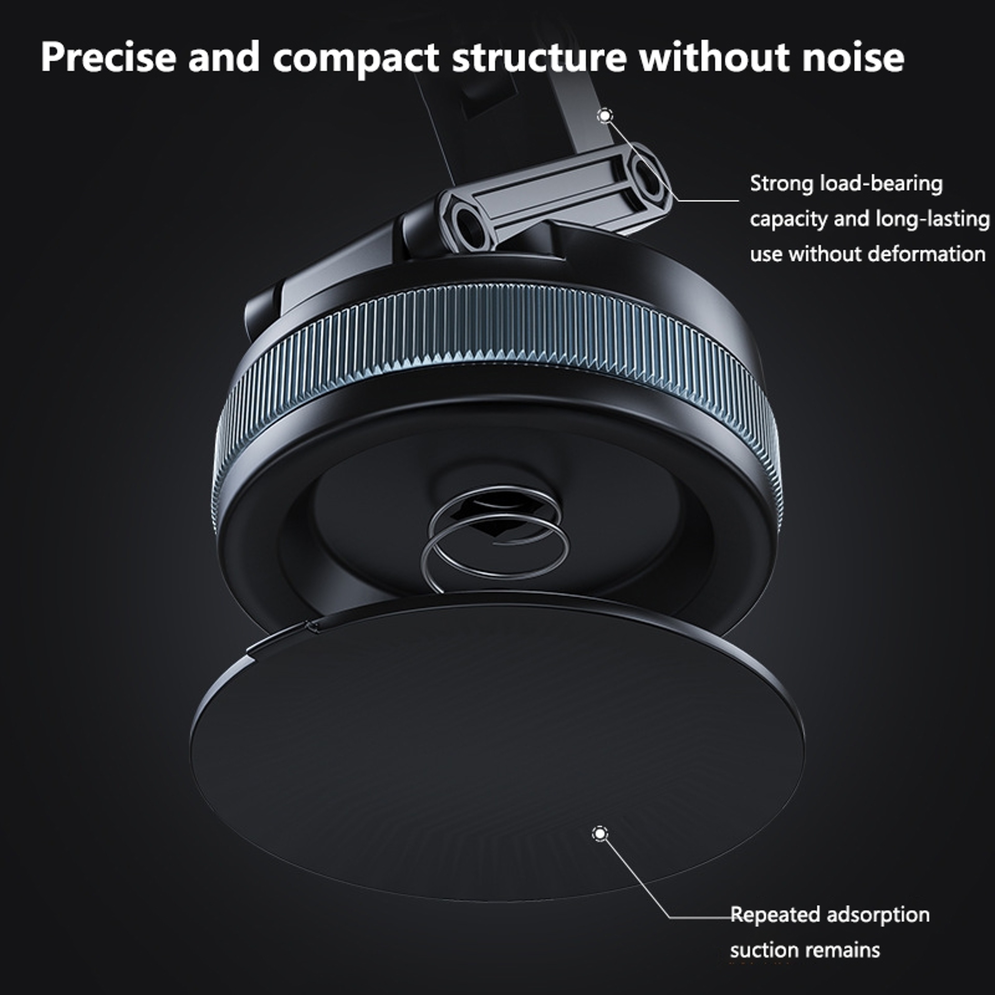 Magnetic Car Phone Holder With Suction Cup Rotating Foldable Extendable Car Phone Mount 3