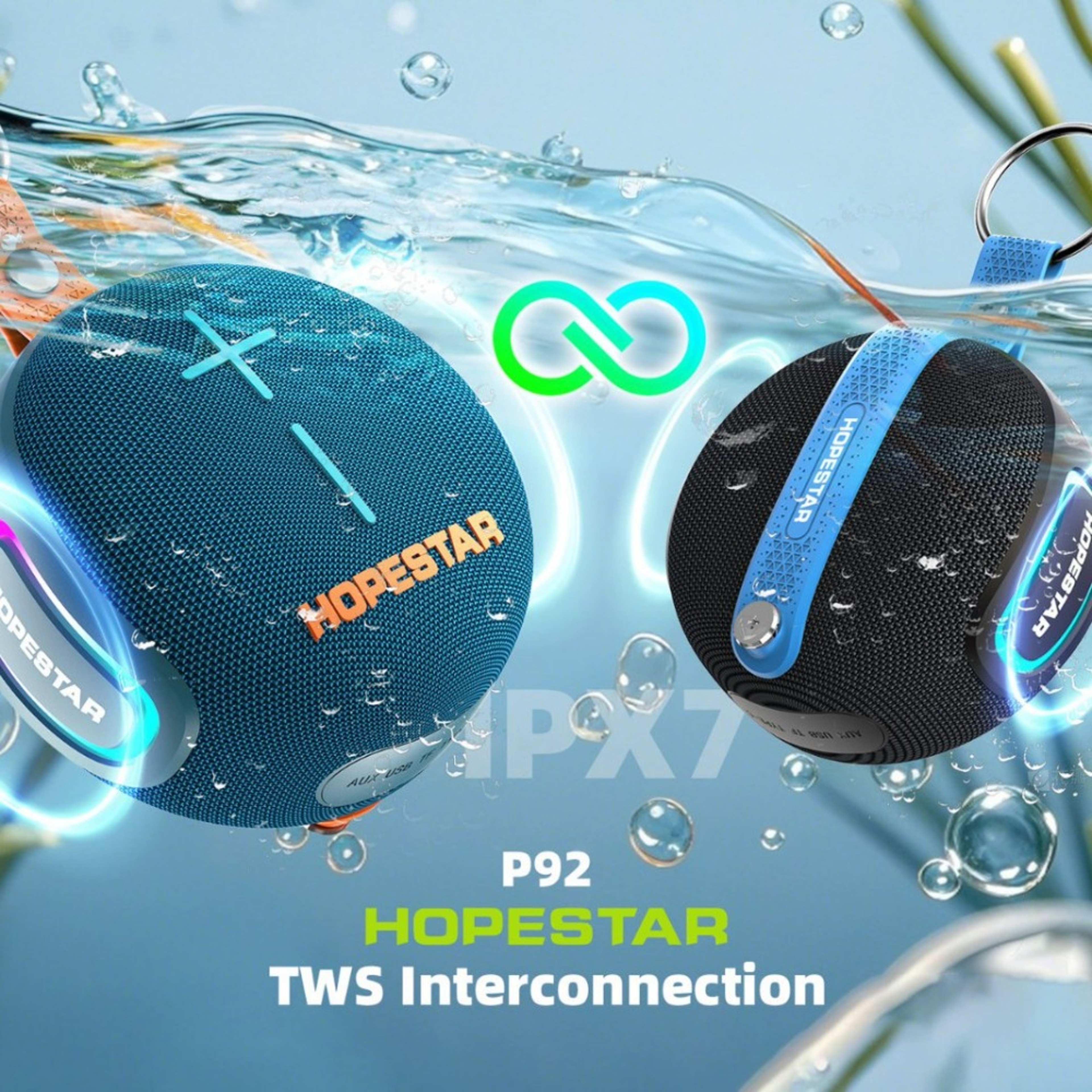 Waterproof Bluetooth Speaker With Deep Bass TF Card  AUX Portable Outdoor Wireless Speaker 4