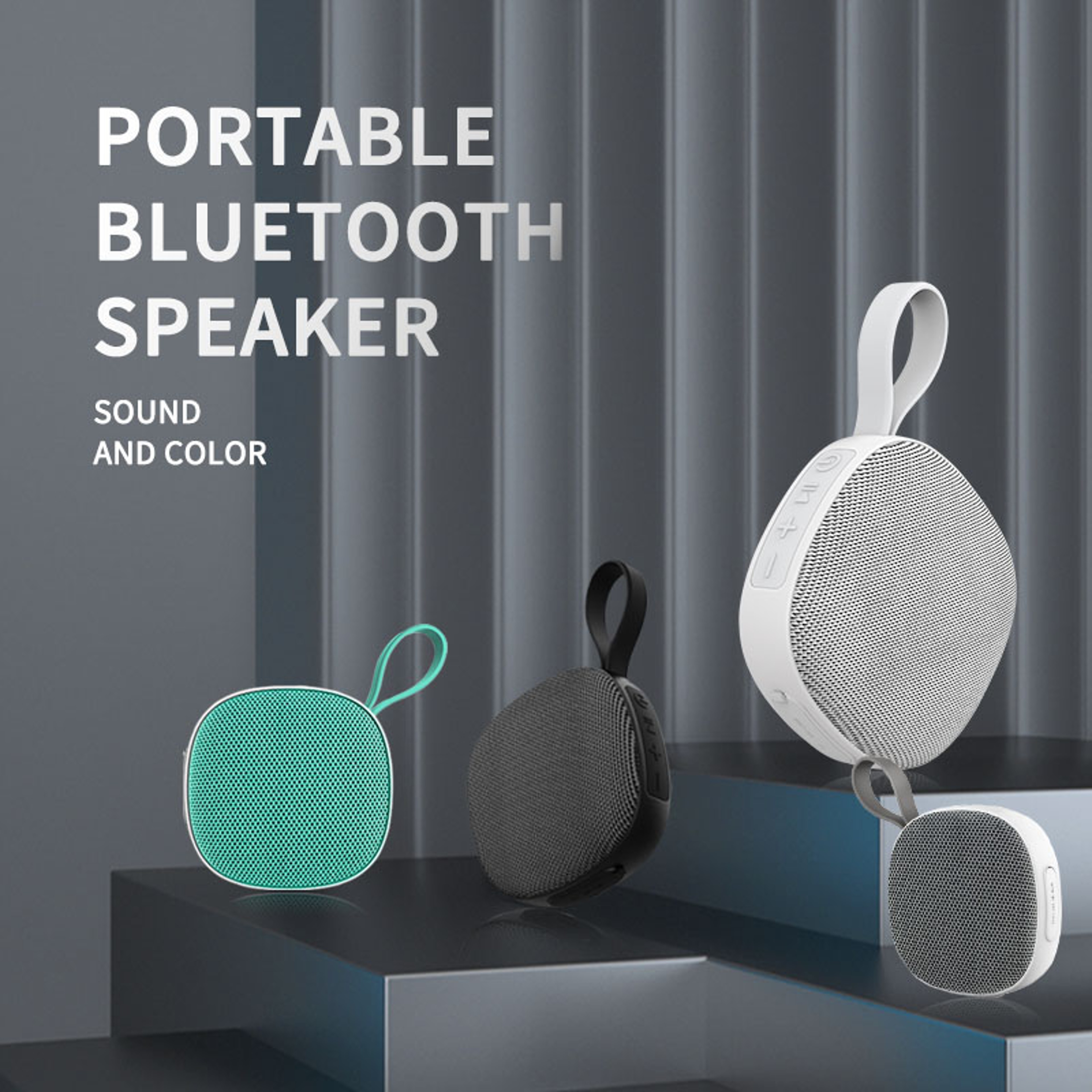 Mini Portable Bluetooth Speaker With Magnetic Mount  TF Card Playback 3