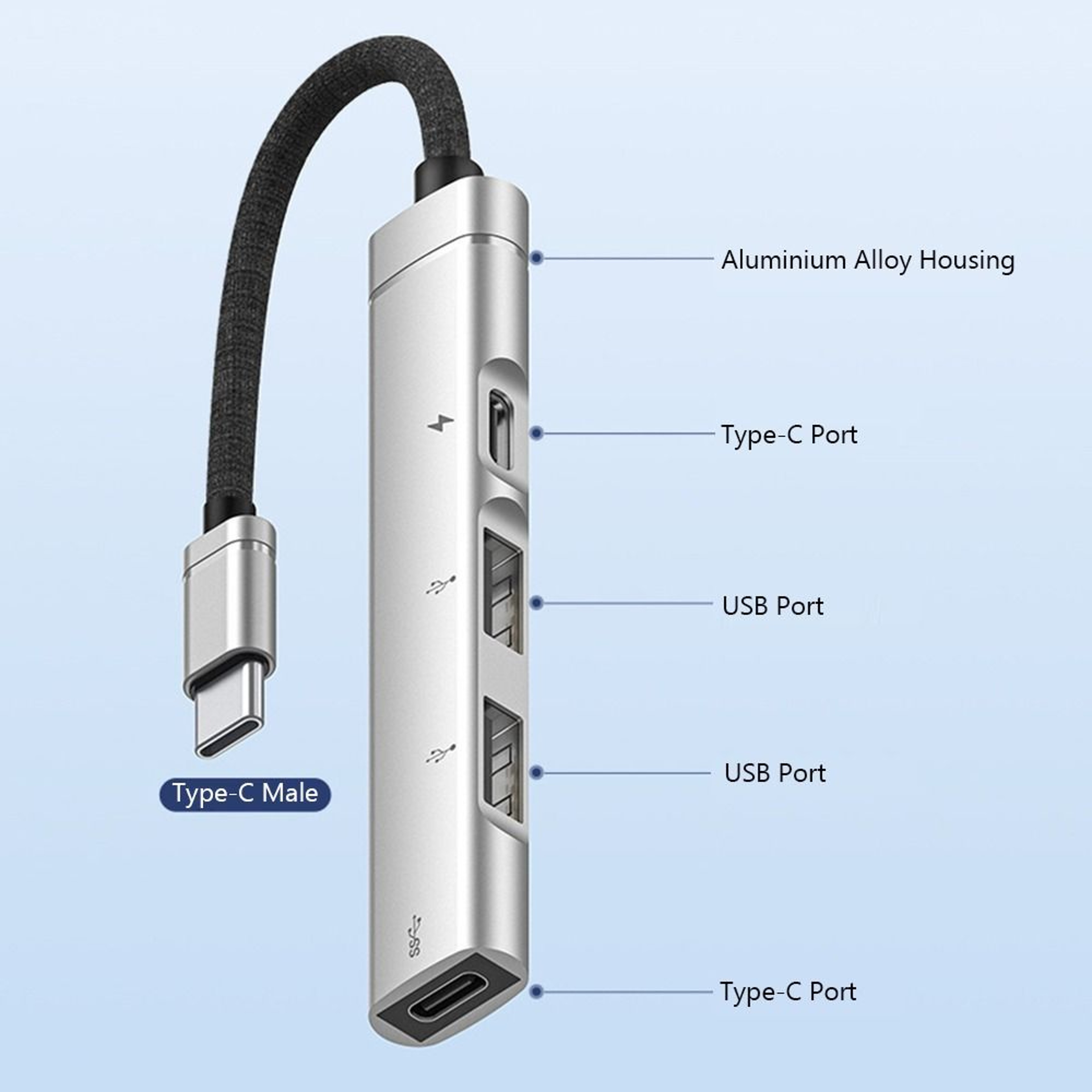 USB C Hub with PD Charging USB Splitter & Data Transfer Docking Station – view 5