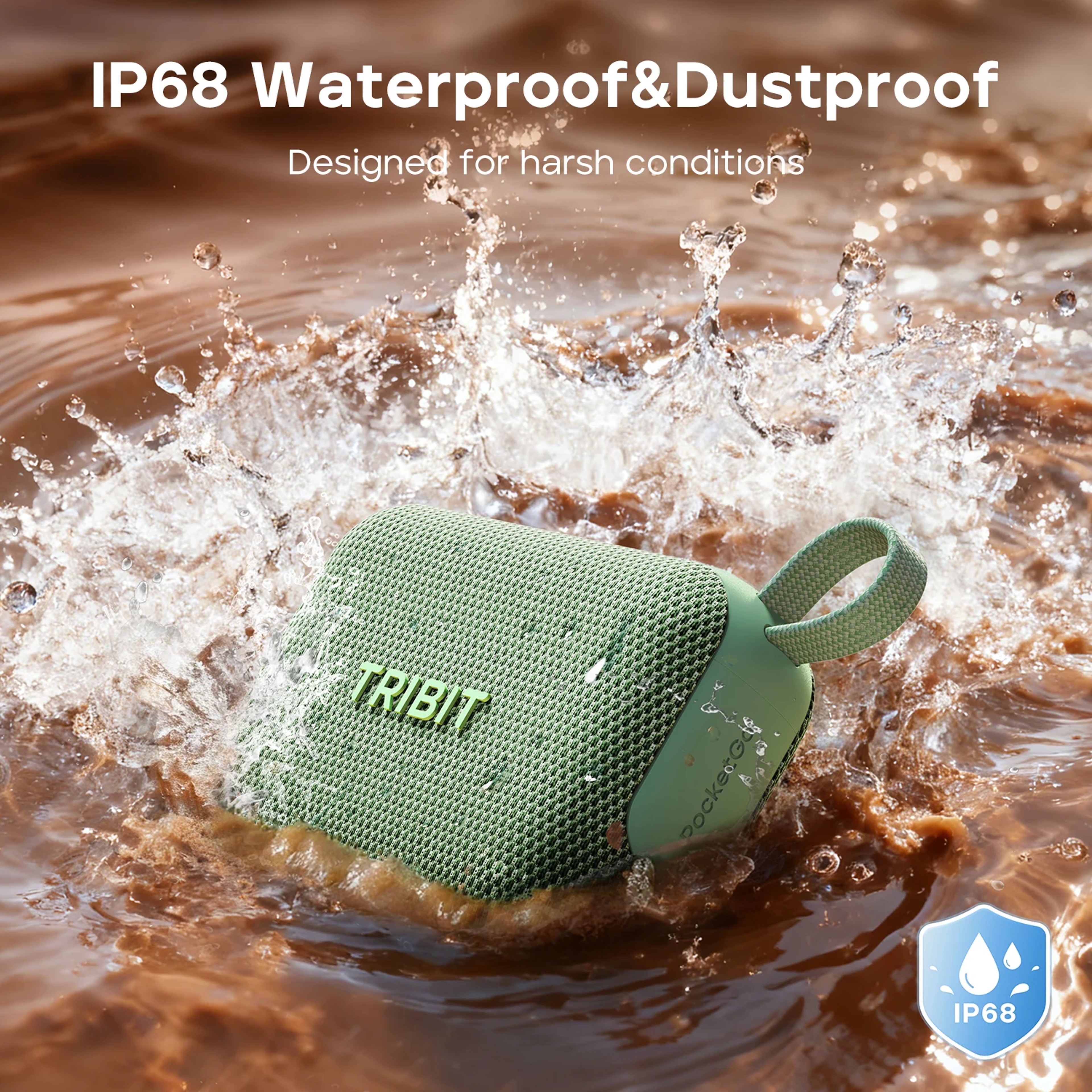 Portable Bluetooth Speaker IP68 Waterproof Wireless Speaker With TWS App EQ  Built In Mic 5