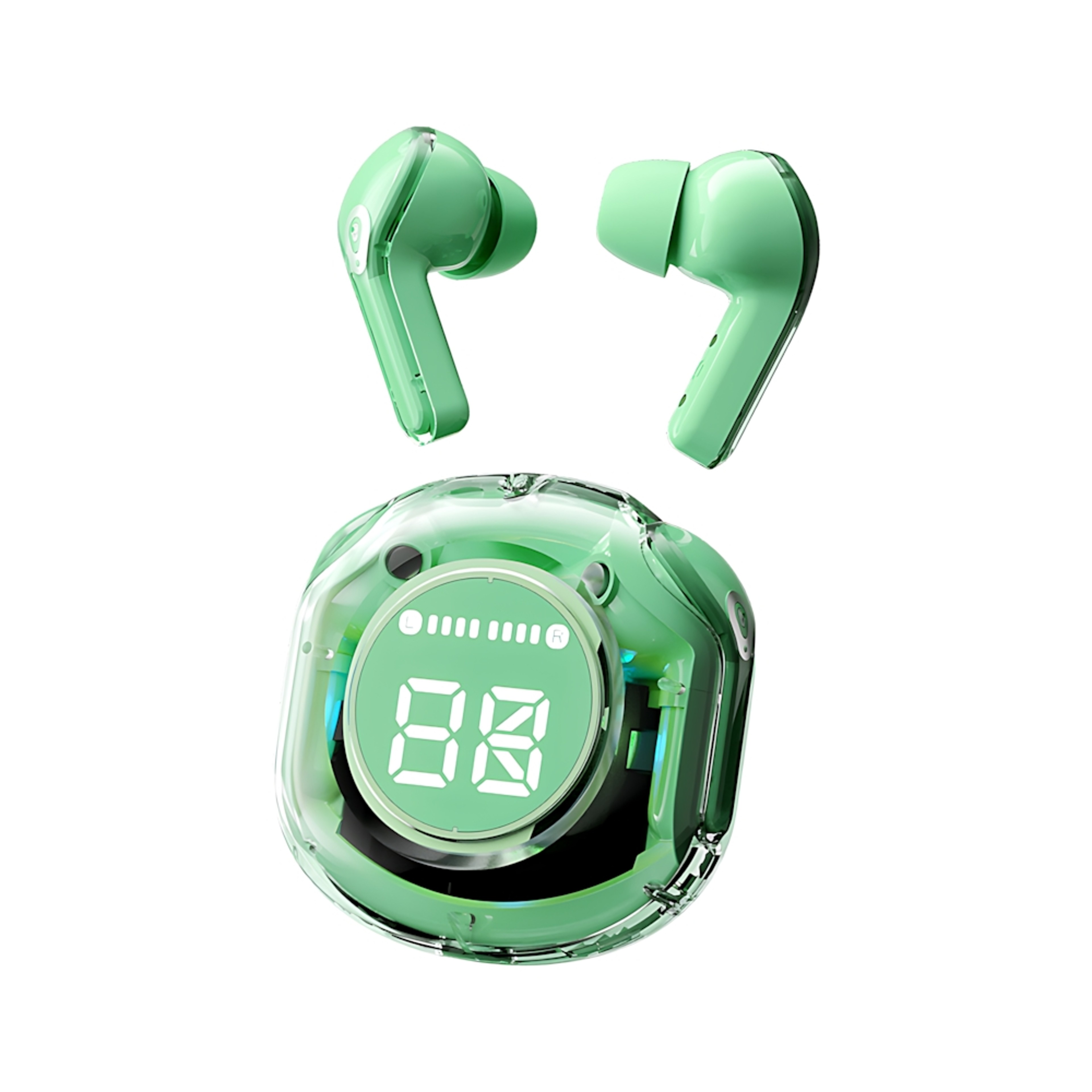 Transparent Bluetooth Earbuds With LED Display Wireless In Ear Headphones 7
