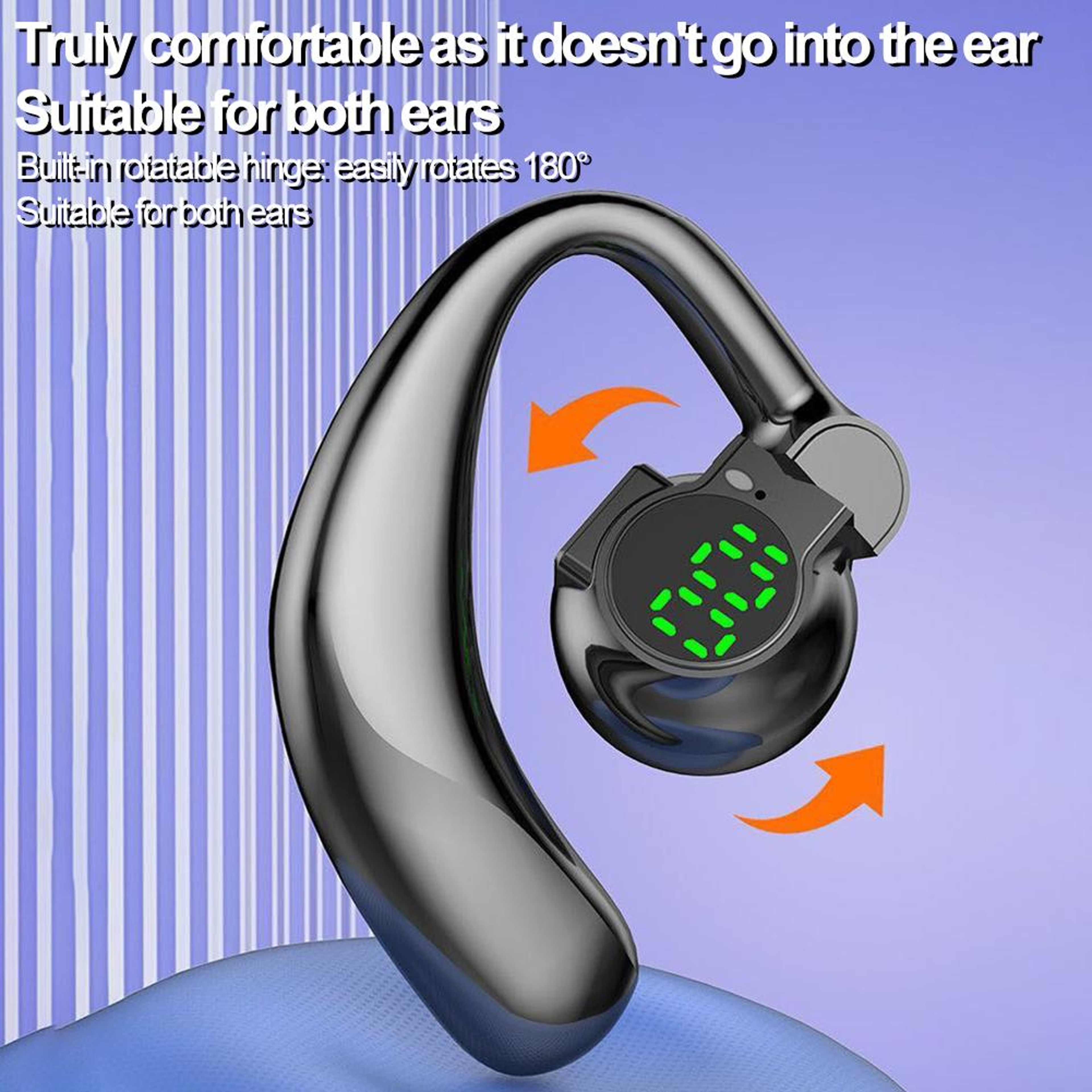 Rotatable Bluetooth Single Ear Bluetooth Headset With Microphone  Ear Hook 7