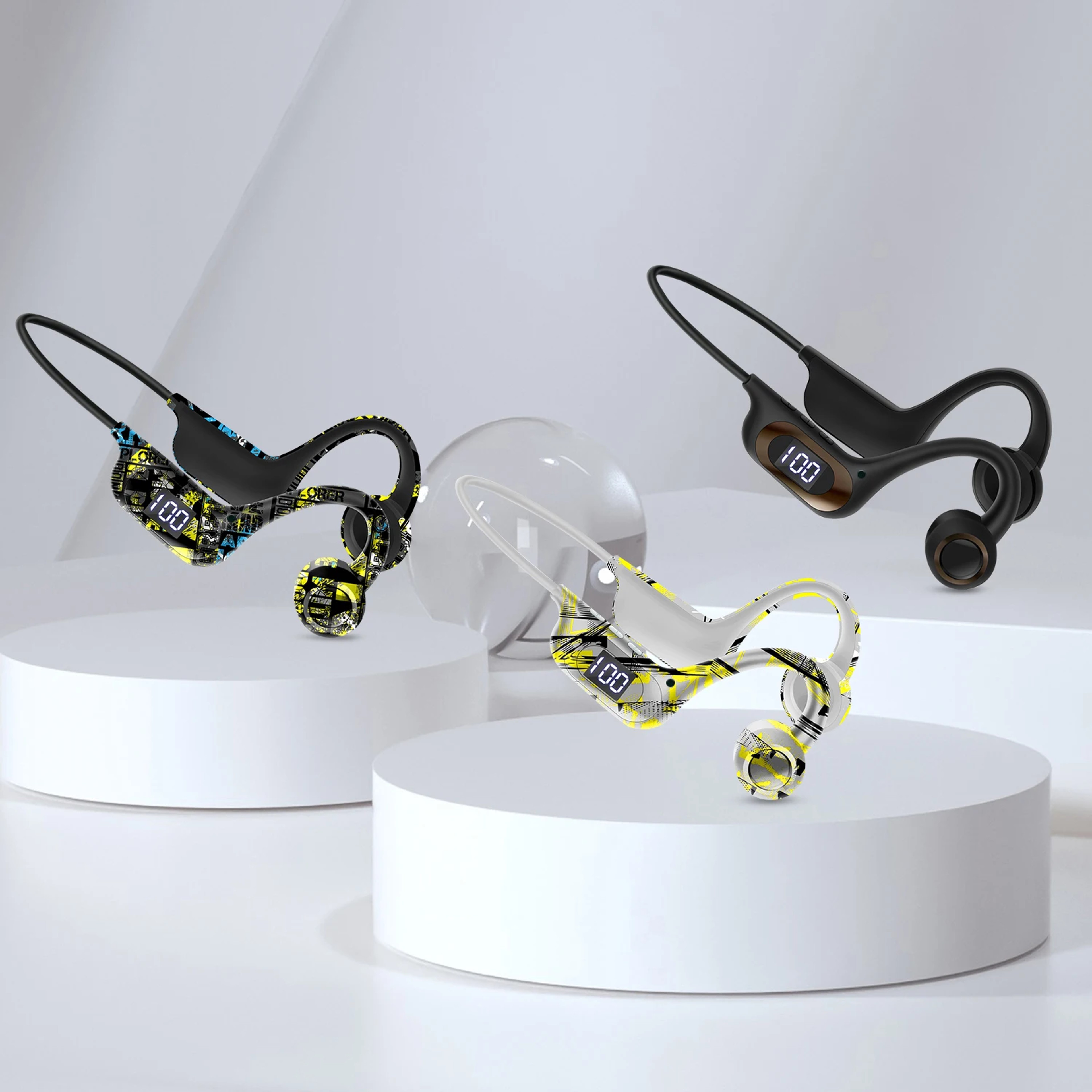 Bone Conduction Open Ear Bluetooth Headphones With TF Card Player And Type C Charging 0
