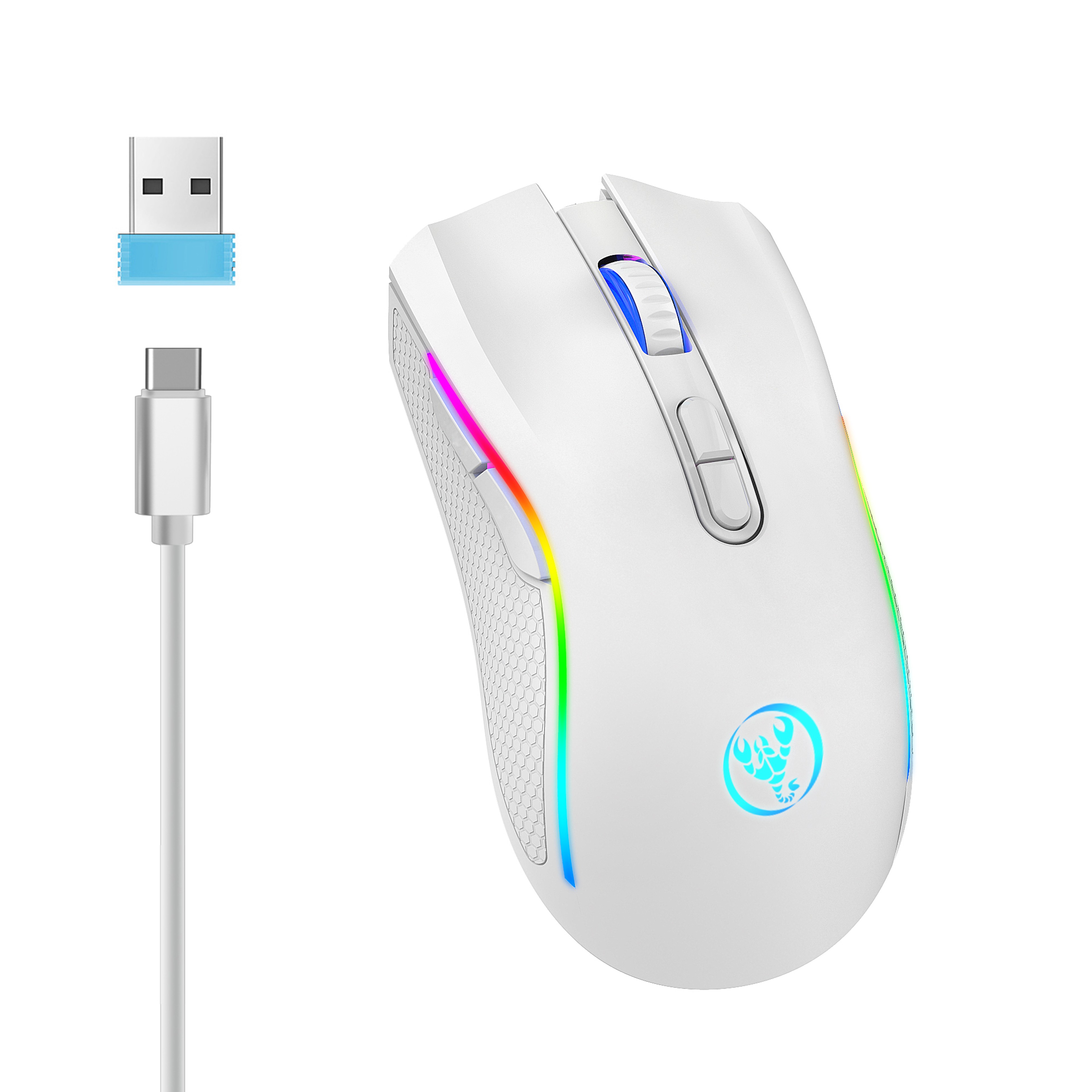 Rechargeable Wireless RGB Gaming Mouse Ergonomic Backlit Mouse for PC & Laptop – view 8