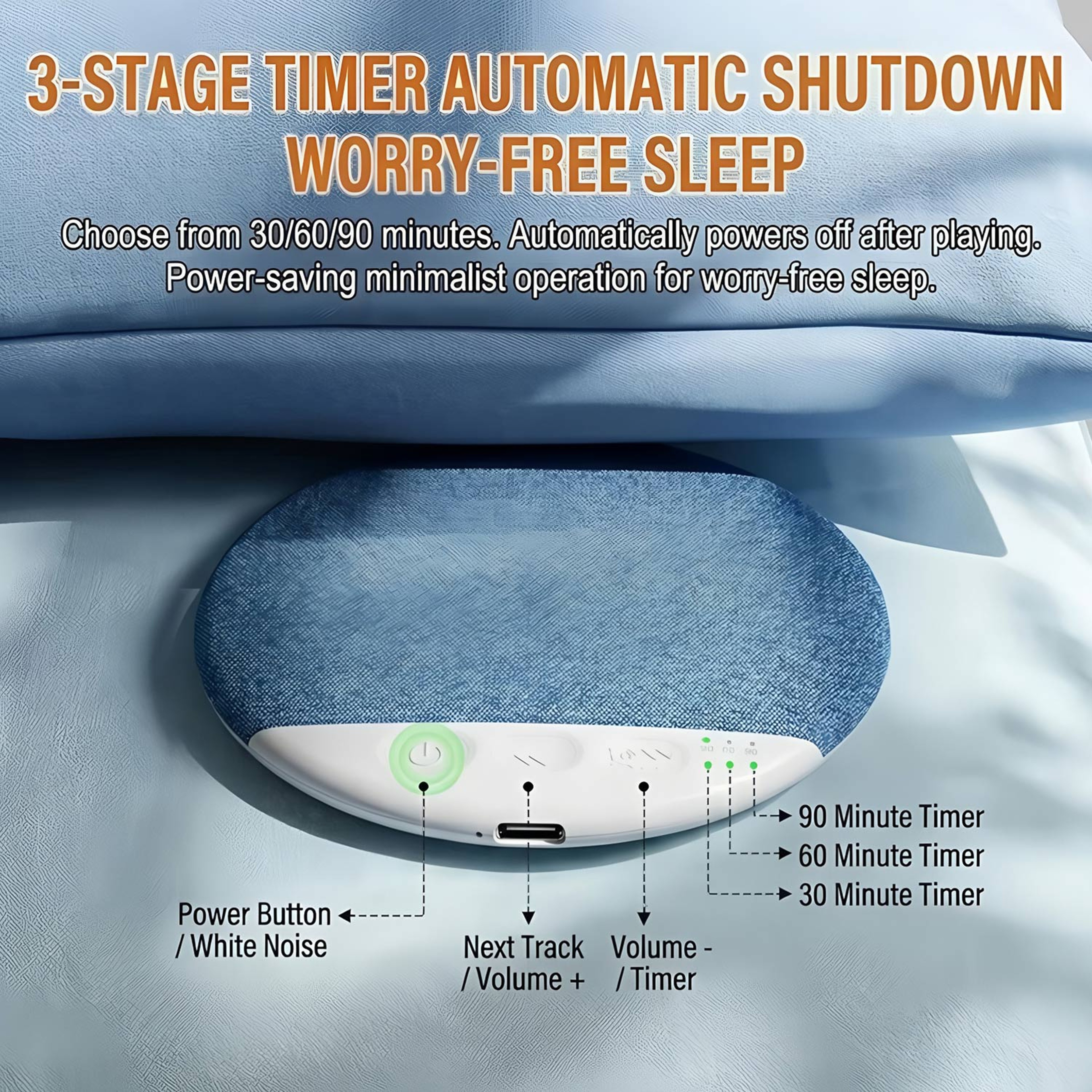 Ultra Slim Under Pillow Bluetooth Sleep Speaker Sound Machine For Deep Sleep  Relaxation 1