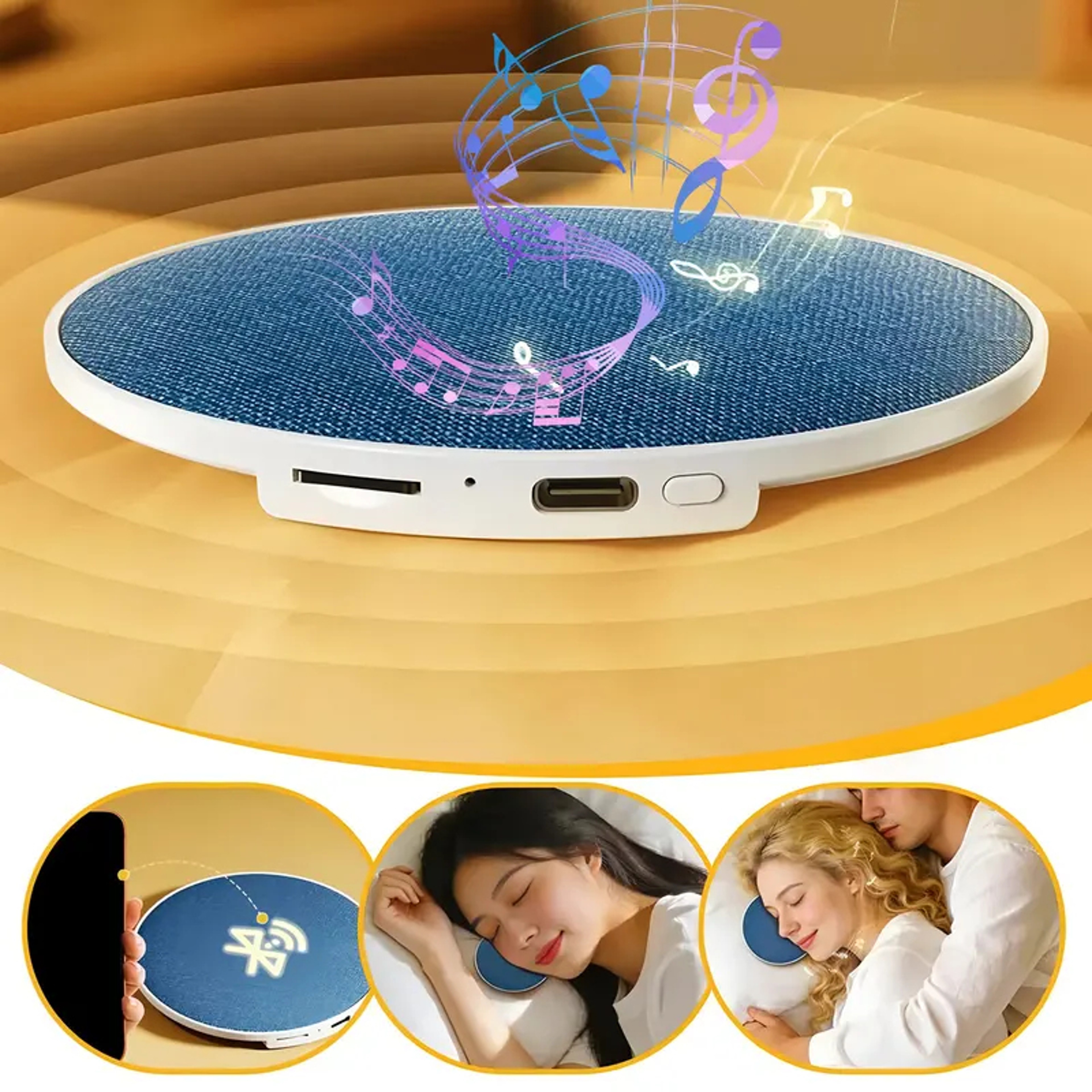 Bluetooth Pillow Speaker Bedside Wireless Sleep Audio Speaker With High Dynamic Sound 4