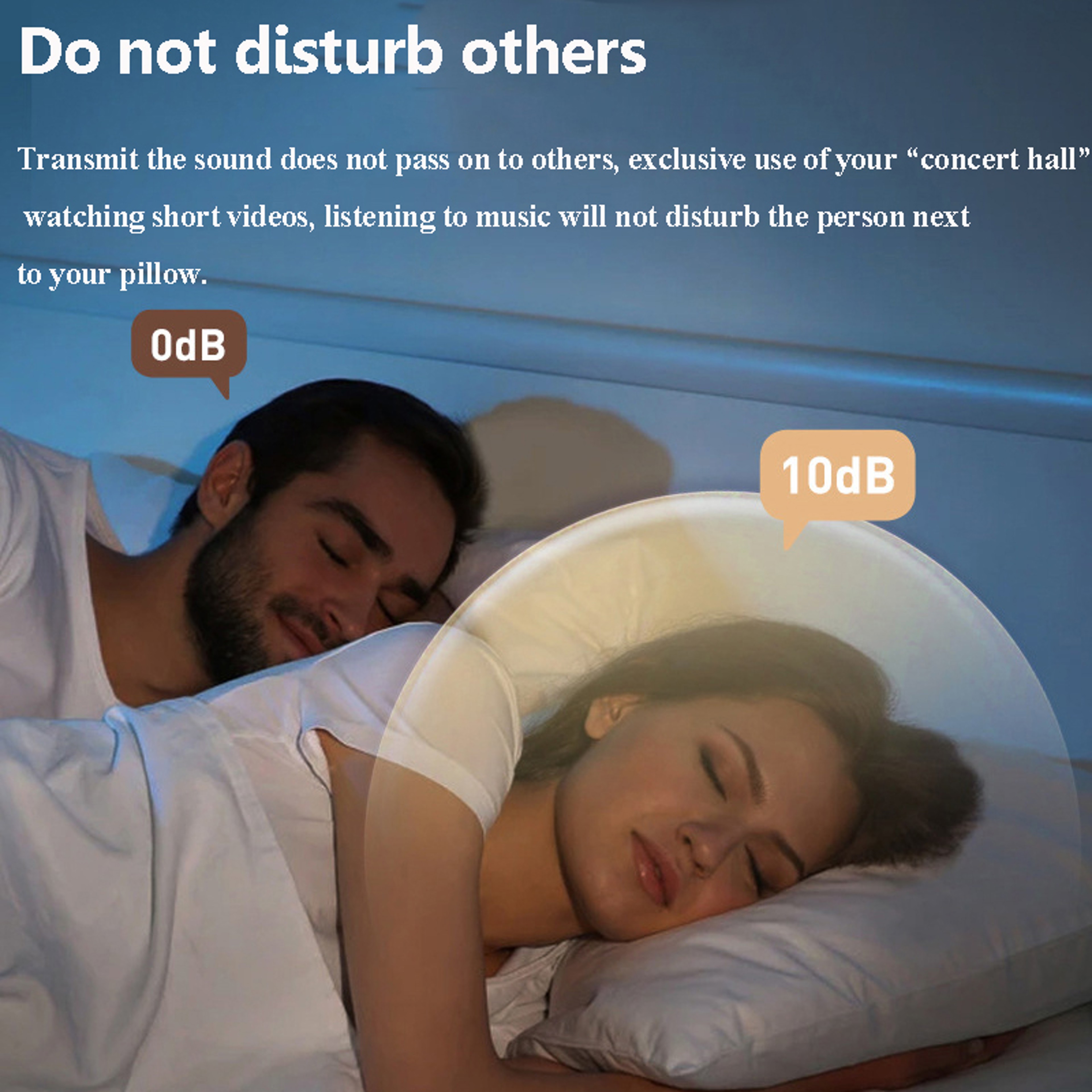 Bone Conduction Under Pillow Bluetooth Speaker With White Noise LED Display  Sleep Timer 4