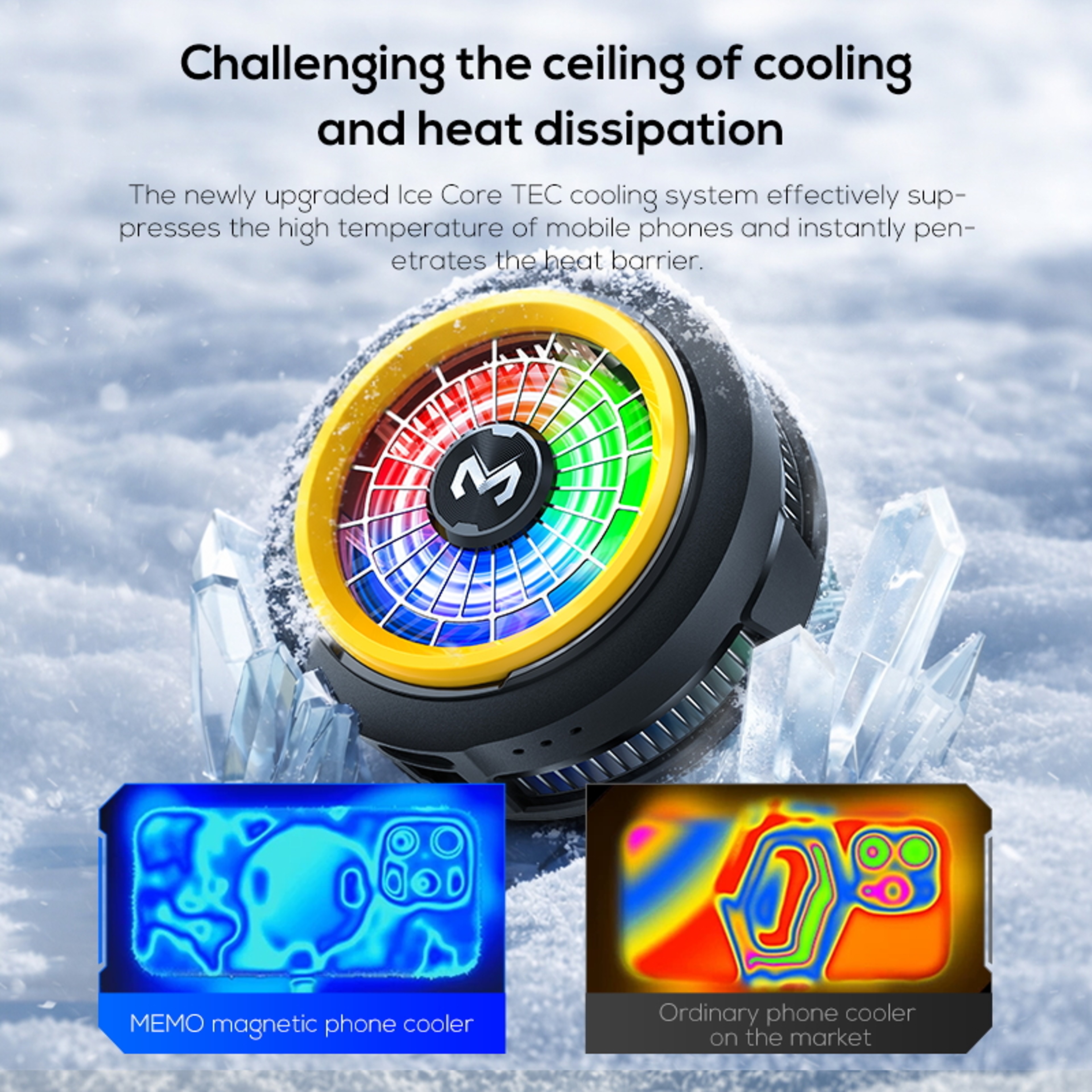 Magnetic Phone Cooler With Semiconductor Cooling Fan For Mobile Gaming 3