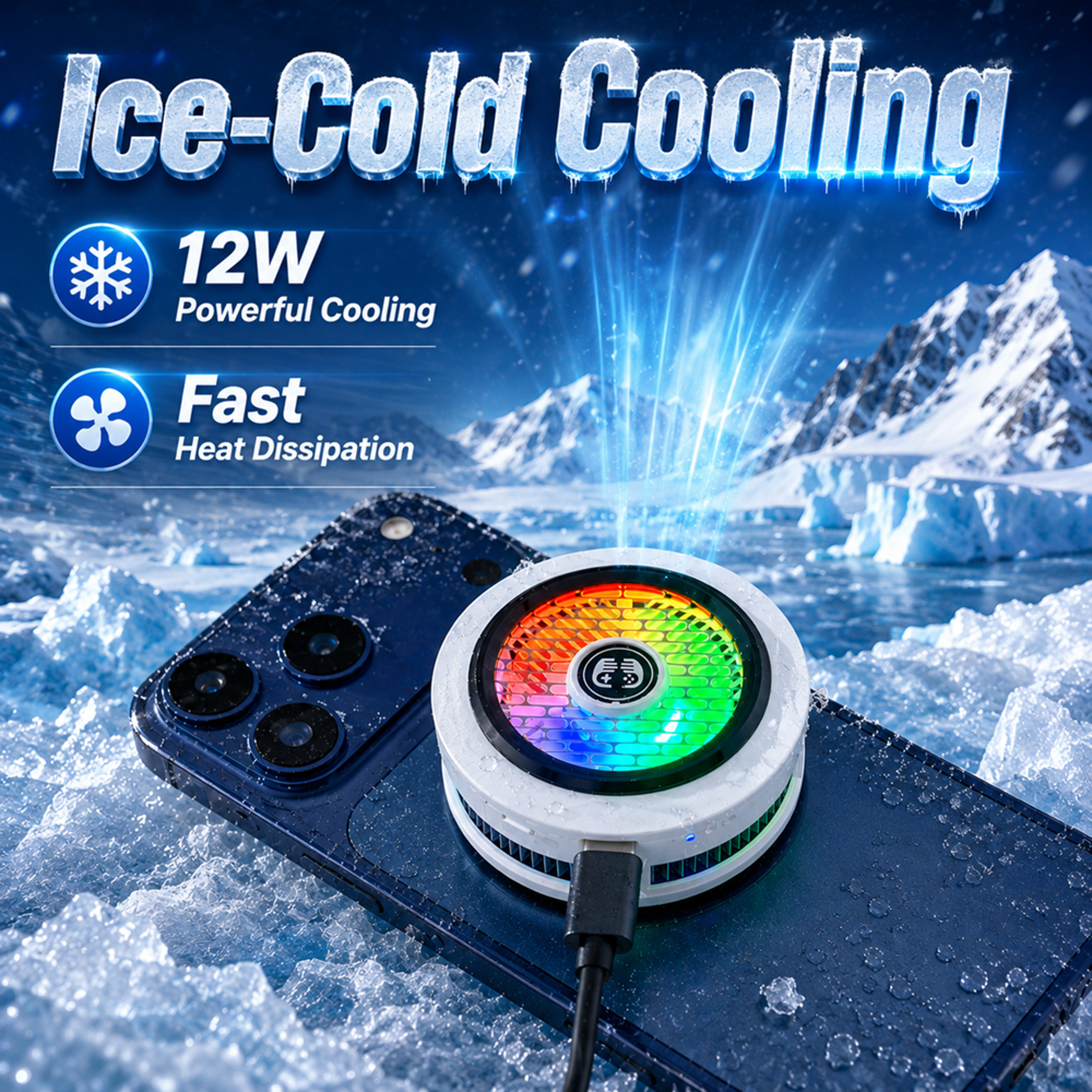 Magnetic Semiconductor Phone Cooler With Adjustable Cooling For Mobile Gaming 1