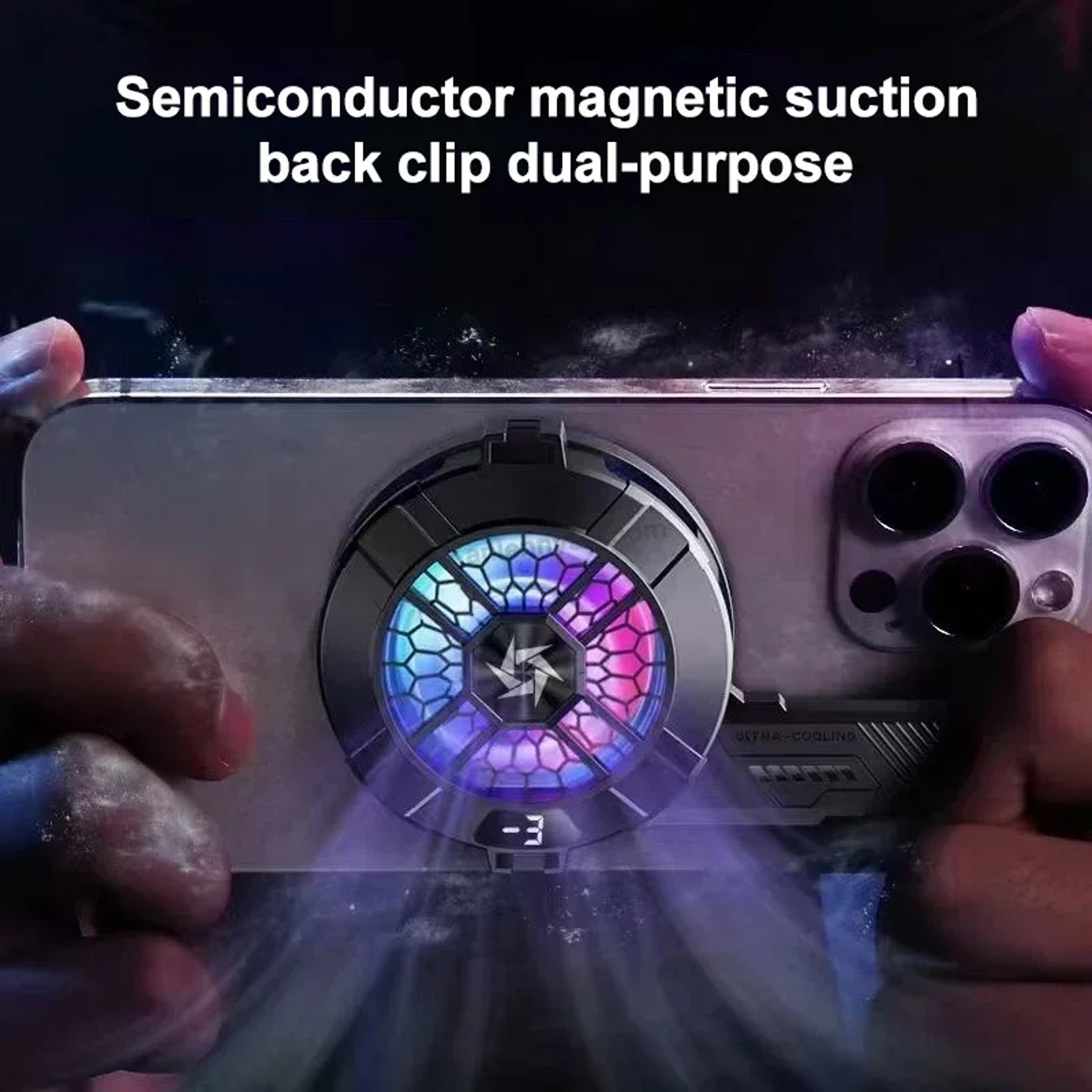 Magnetic Phone Cooling Fan With Semiconductor Cooling For Gaming And Streaming 2
