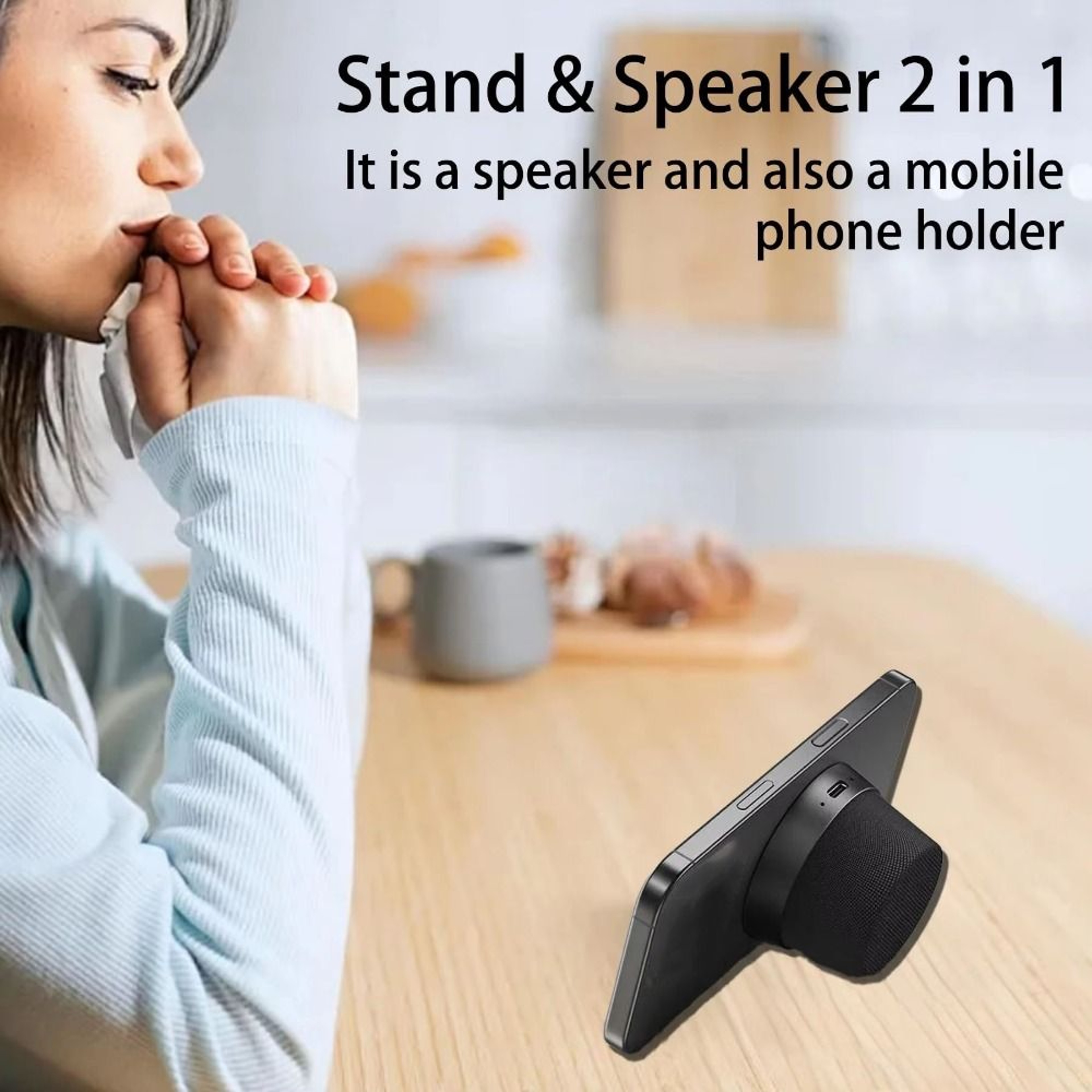 Mini Retro Bluetooth Speaker With Magnetic Clip Portable Wireless Desktop Audio 3