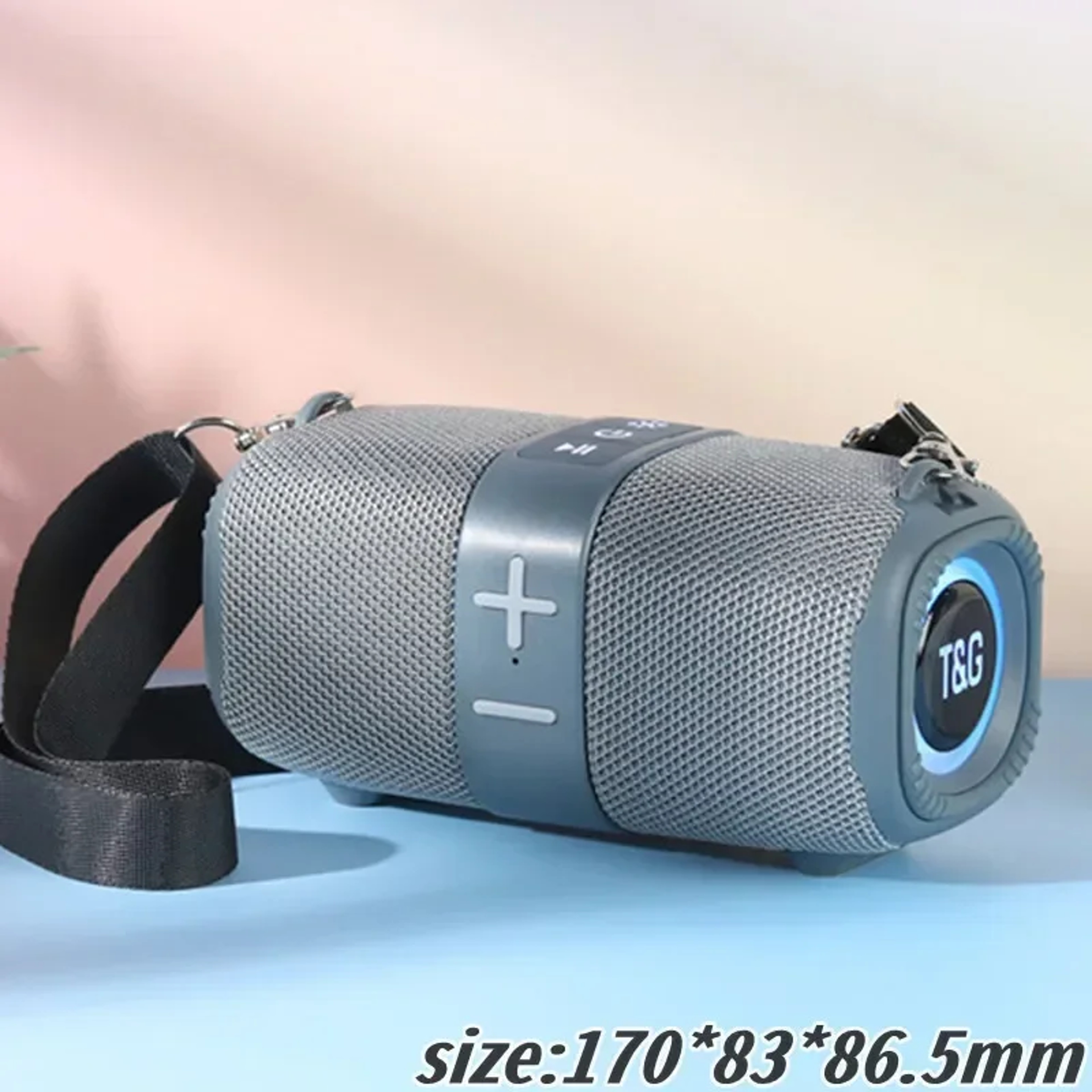 Portable Bluetooth Speaker With Dual Drivers RGB Lights FM Radio  TF USB Playback 5