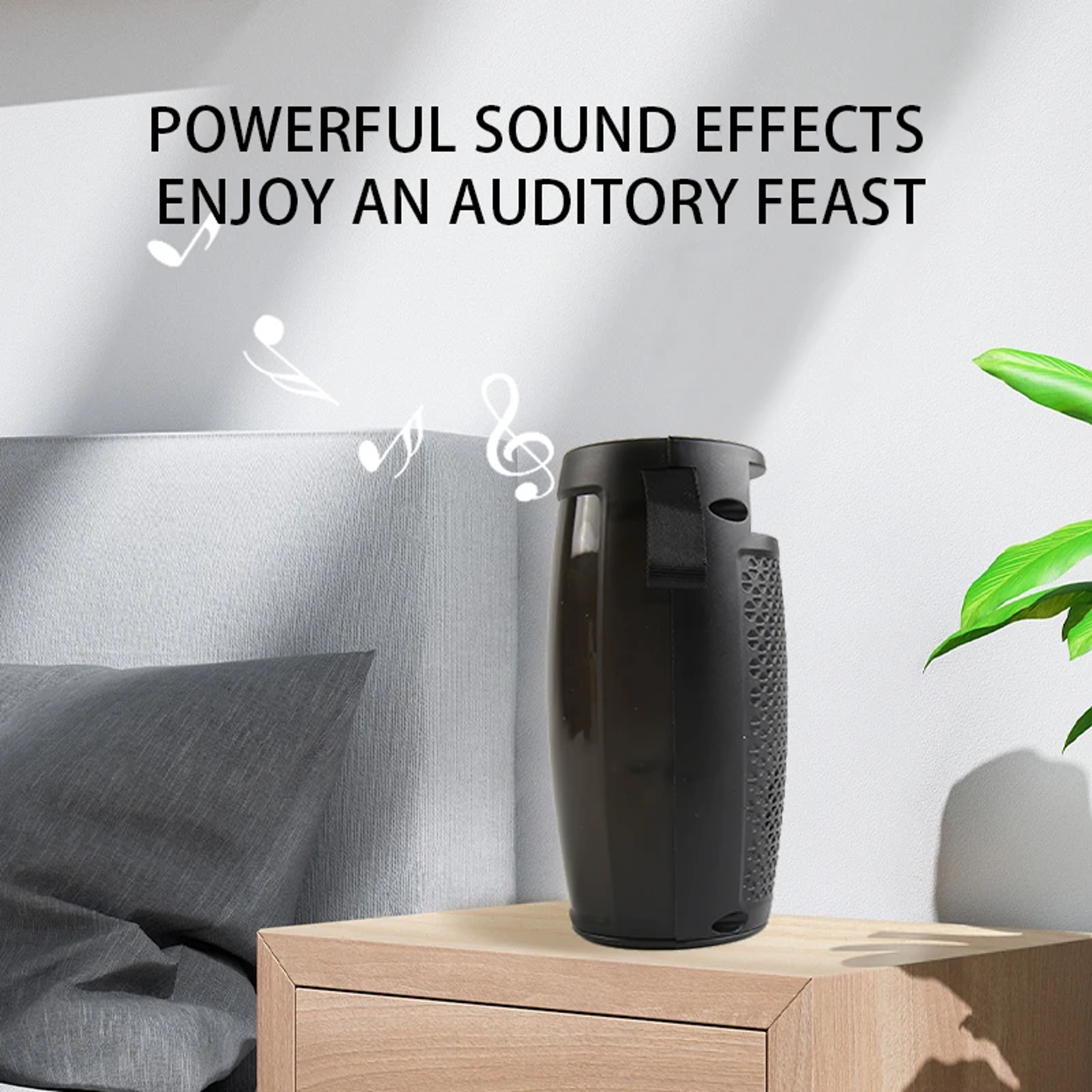 Portable Bluetooth Speaker With Deep Bass LED Lights  Wireless Sound System 1