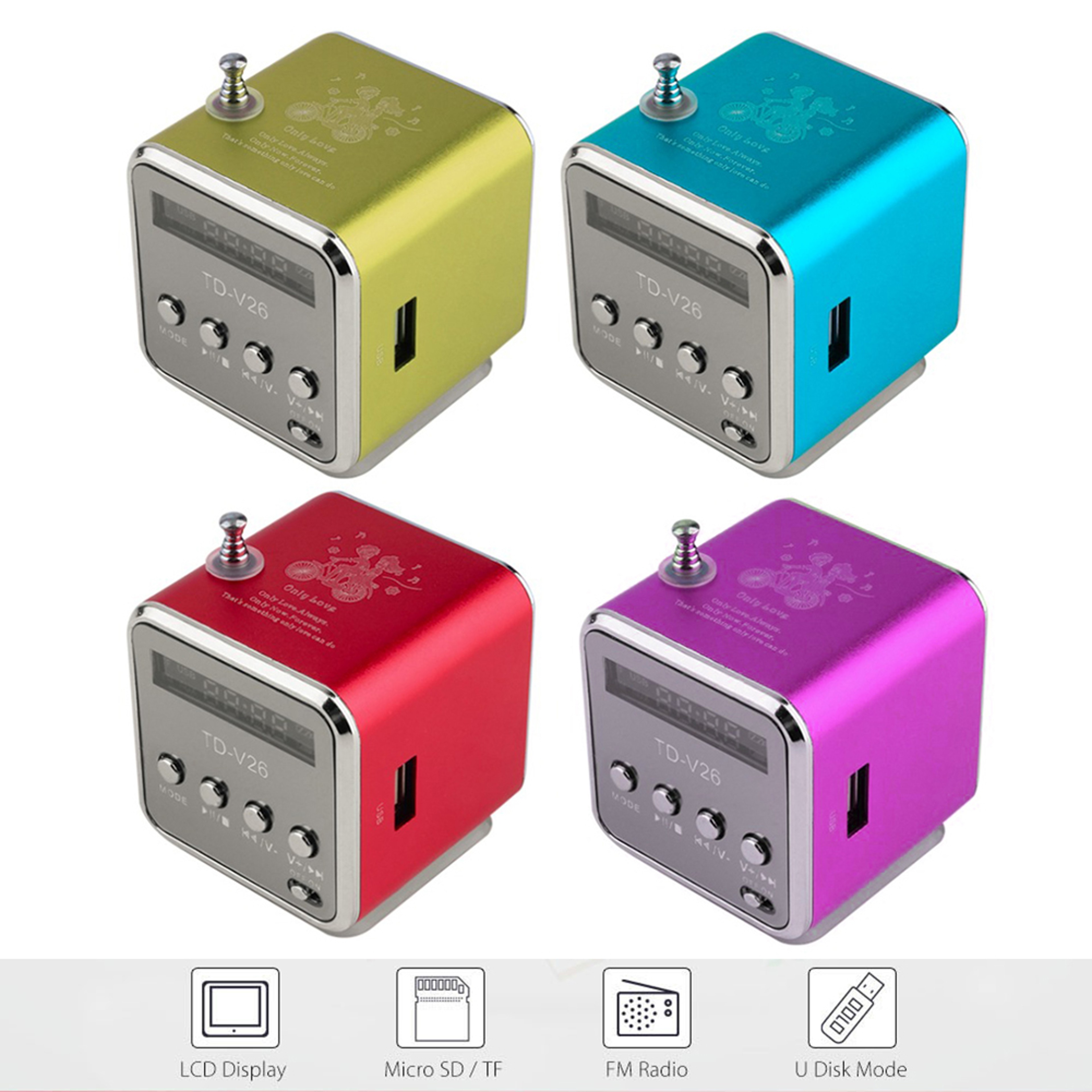 Portable FM Radio Speaker With Digital Receiver And Mini Music Player 3