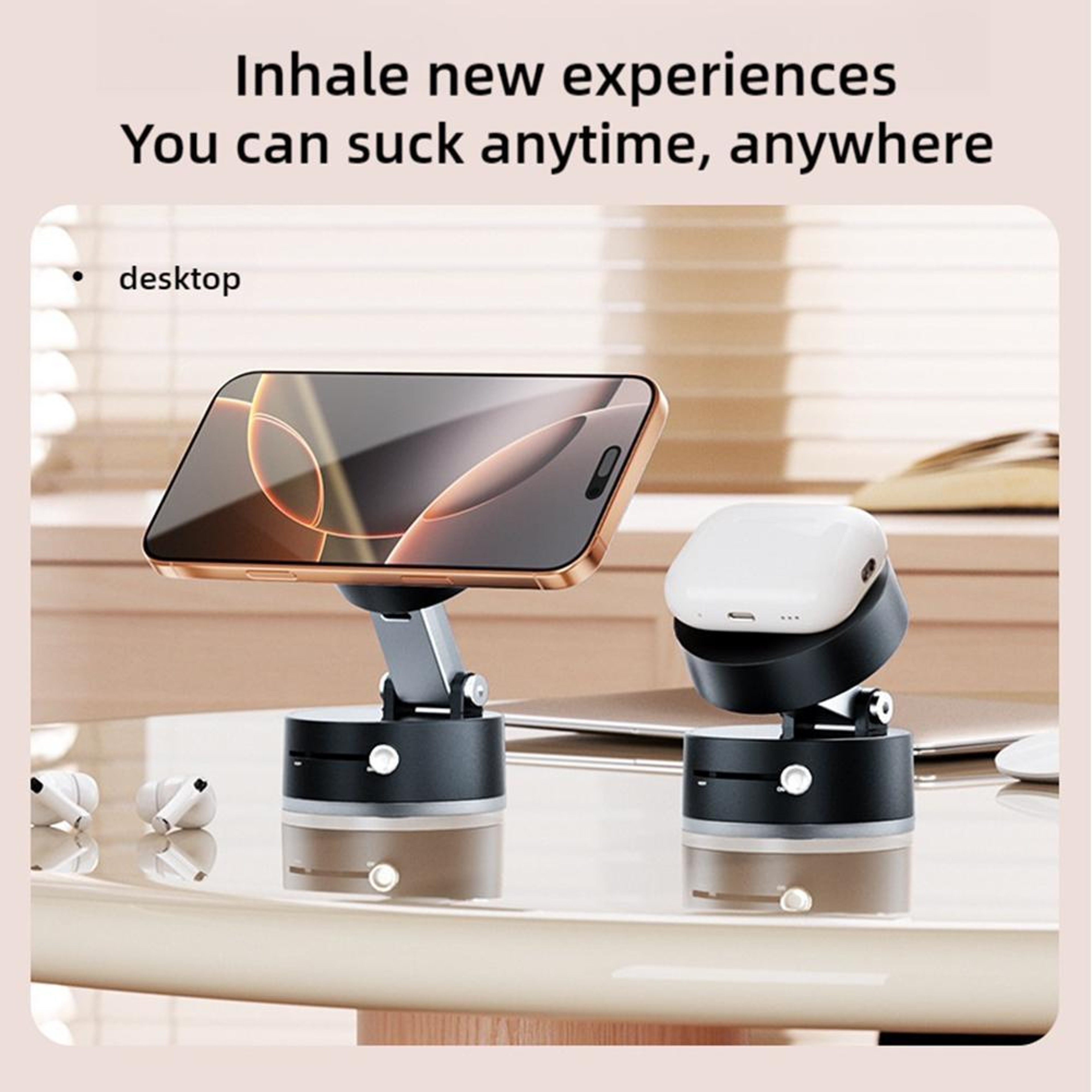 Rotating Magnetic Phone Holder Foldable Stand For Desk Car  Travel 2