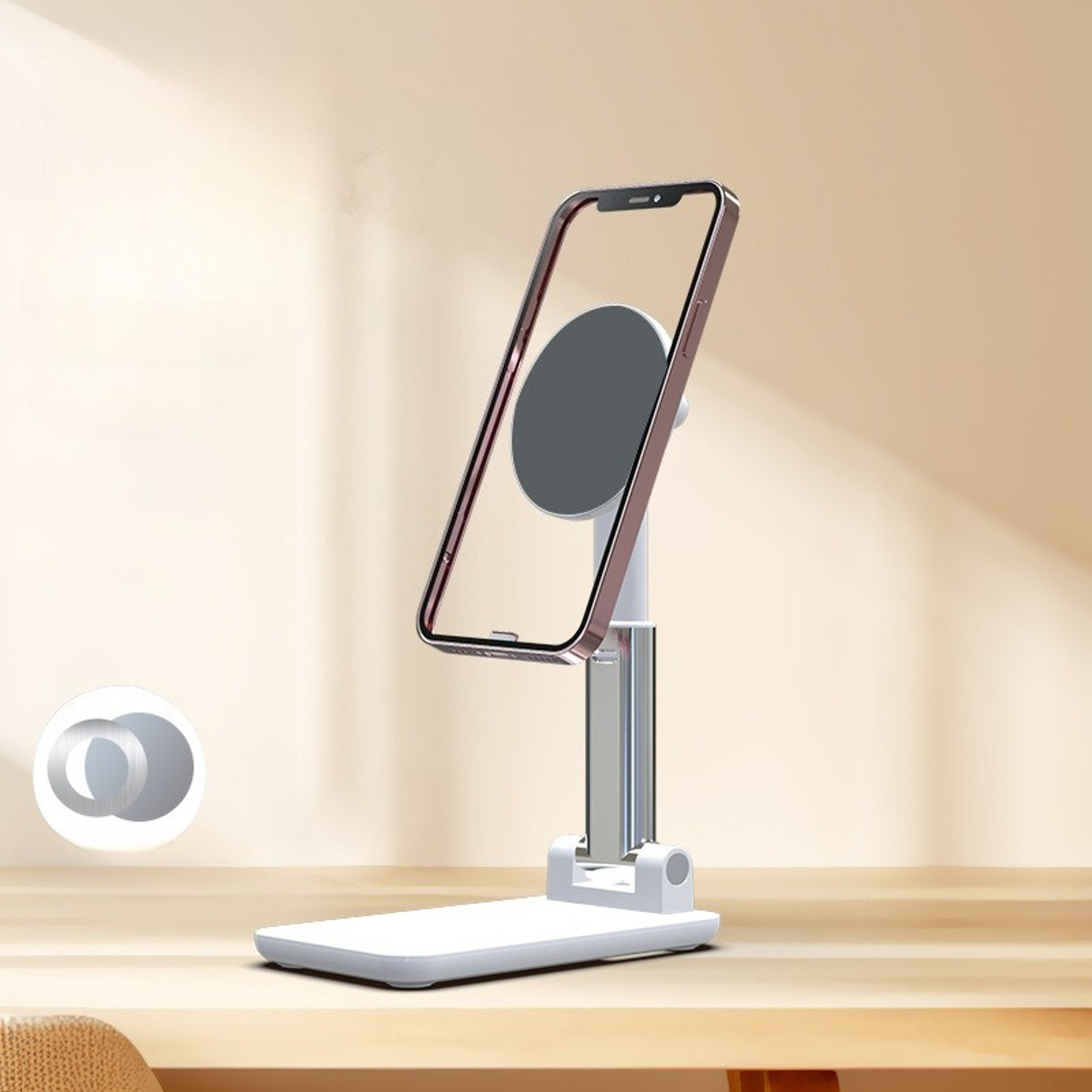 MagSafe Magnetic Phone Stand Foldable Desktop Holder For IPhone Tablets  Live Streaming 0