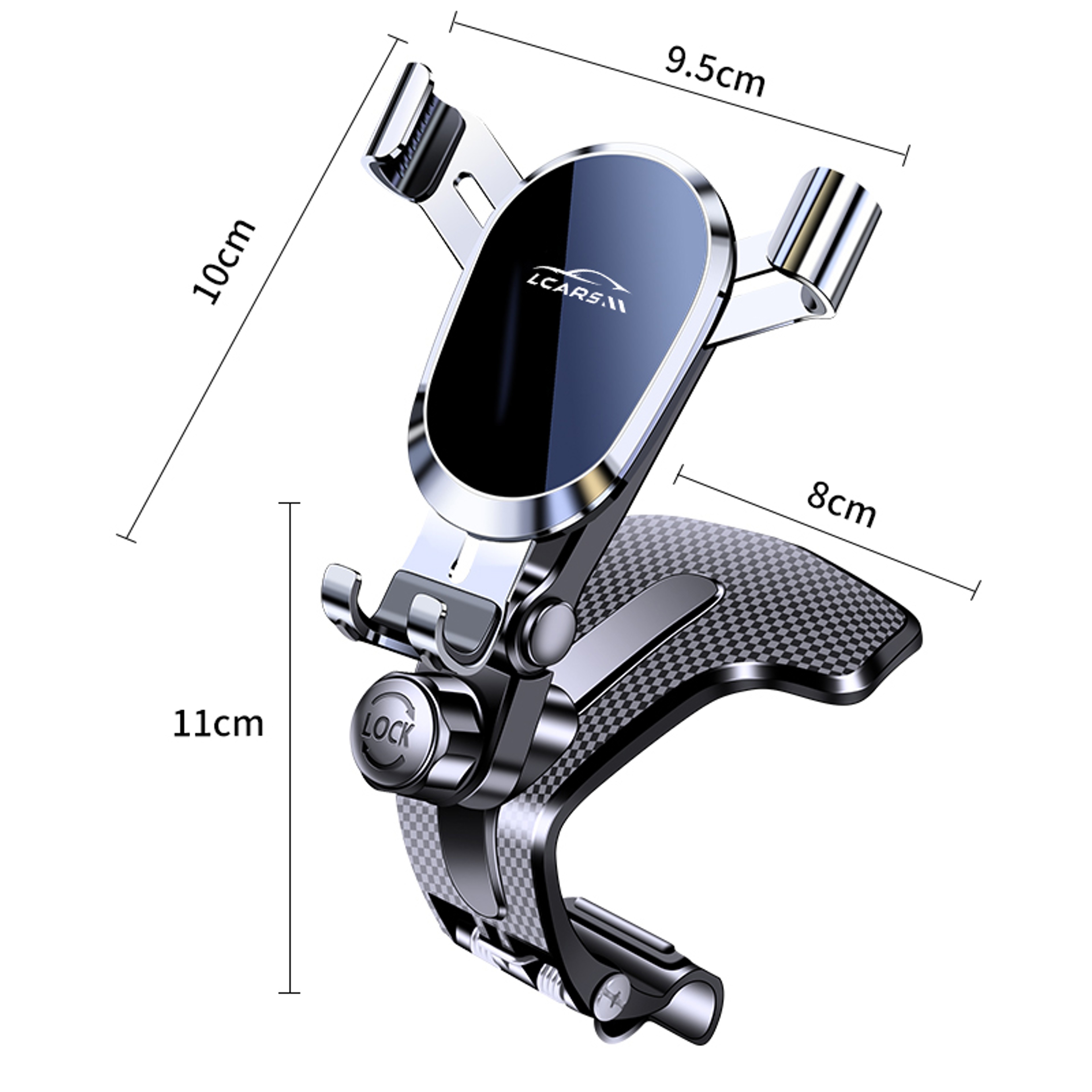 Gravity Lock Car Phone Holder Dashboard Mount For Secure Hands Free Navigation 3