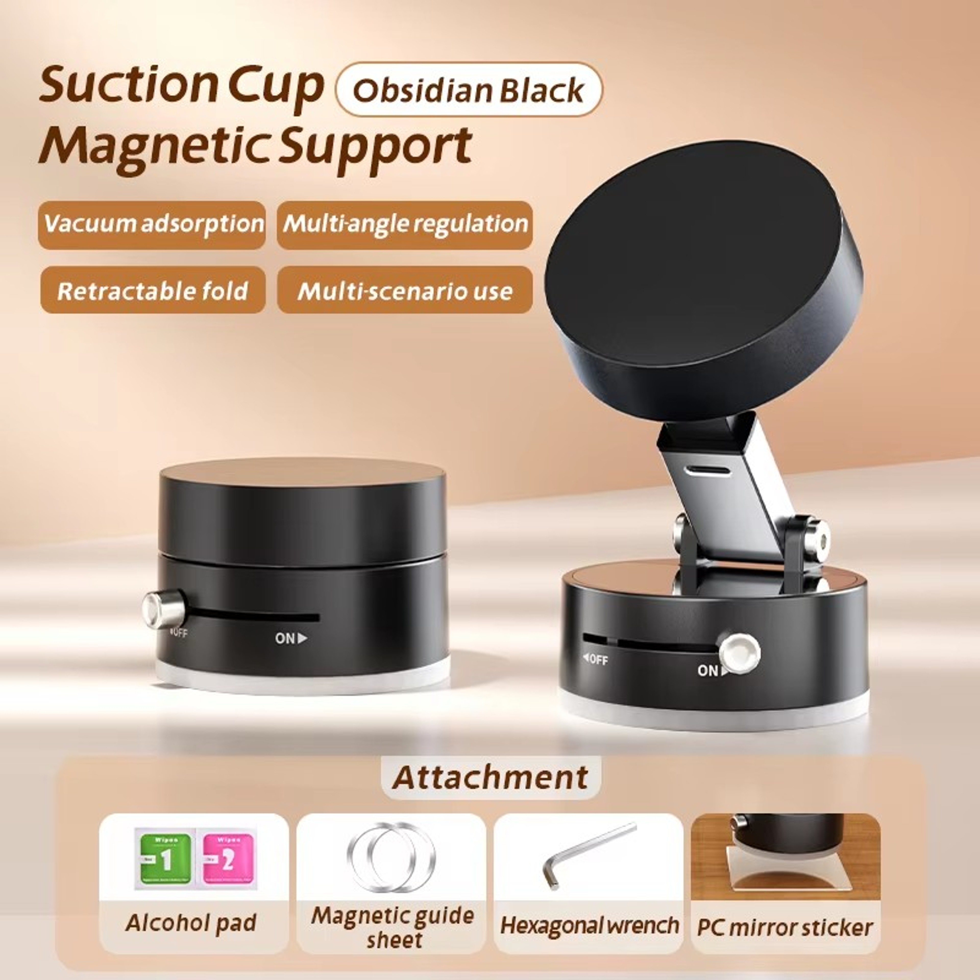 MagGrip Pro Magnetic Car Phone Mount With Vacuum Suction For Dashboard Glass  More 1