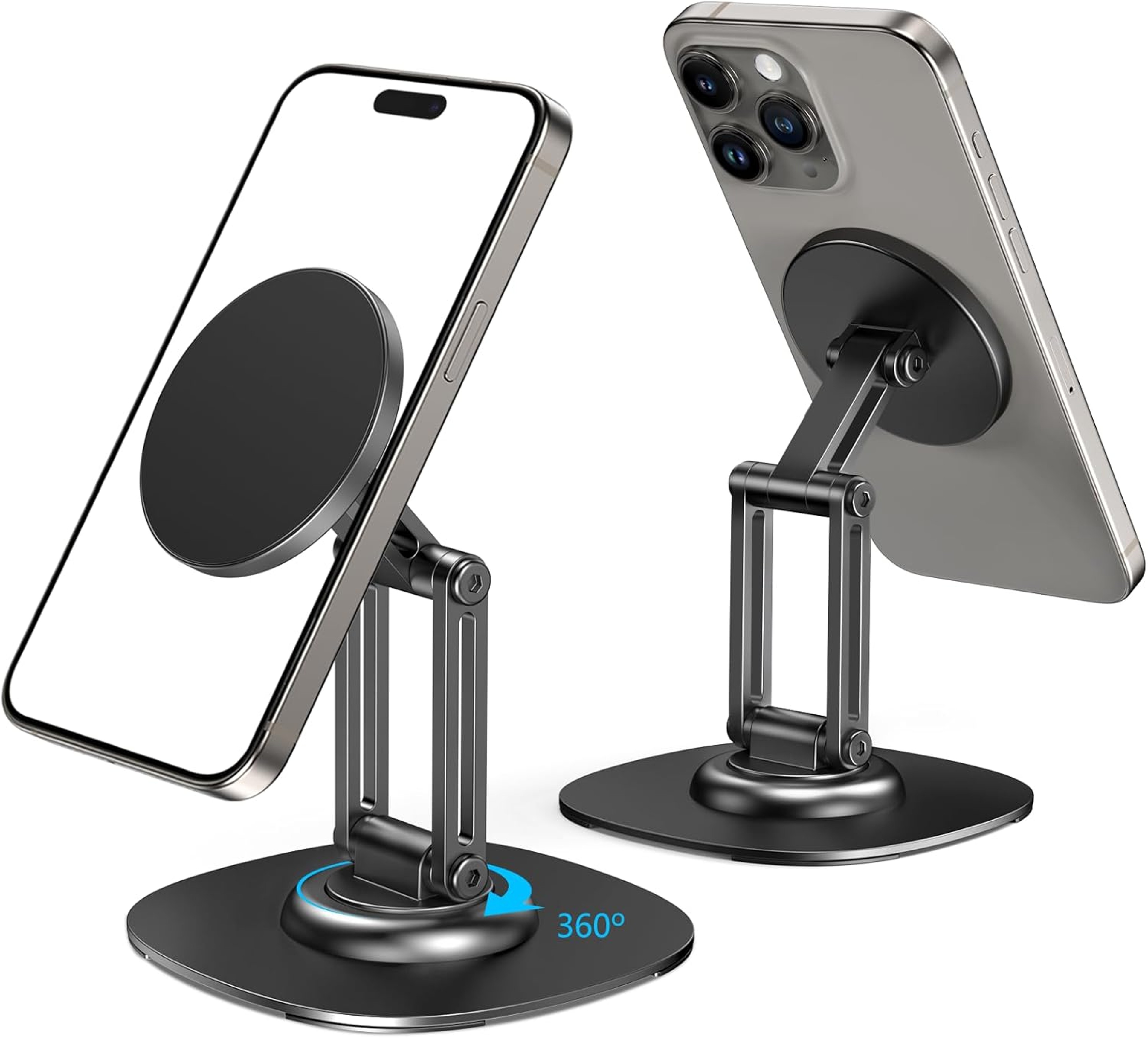 MagSafe Phone Stand Aluminum Magnetic Foldable Desk Phone Holder with Rotation – view 1