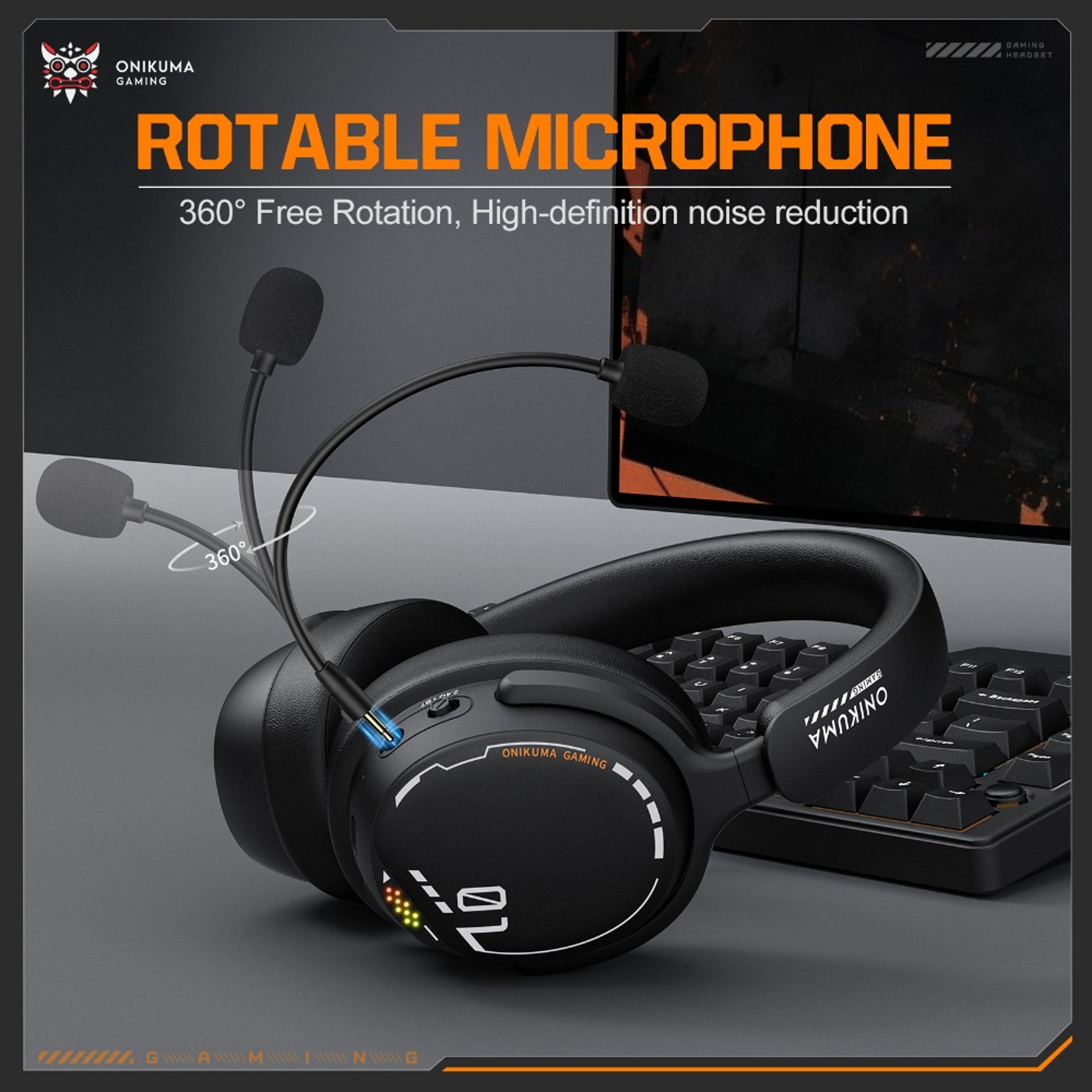 Wireless Gaming Headset With Mic Bluetooth Wired For  Mobile 3