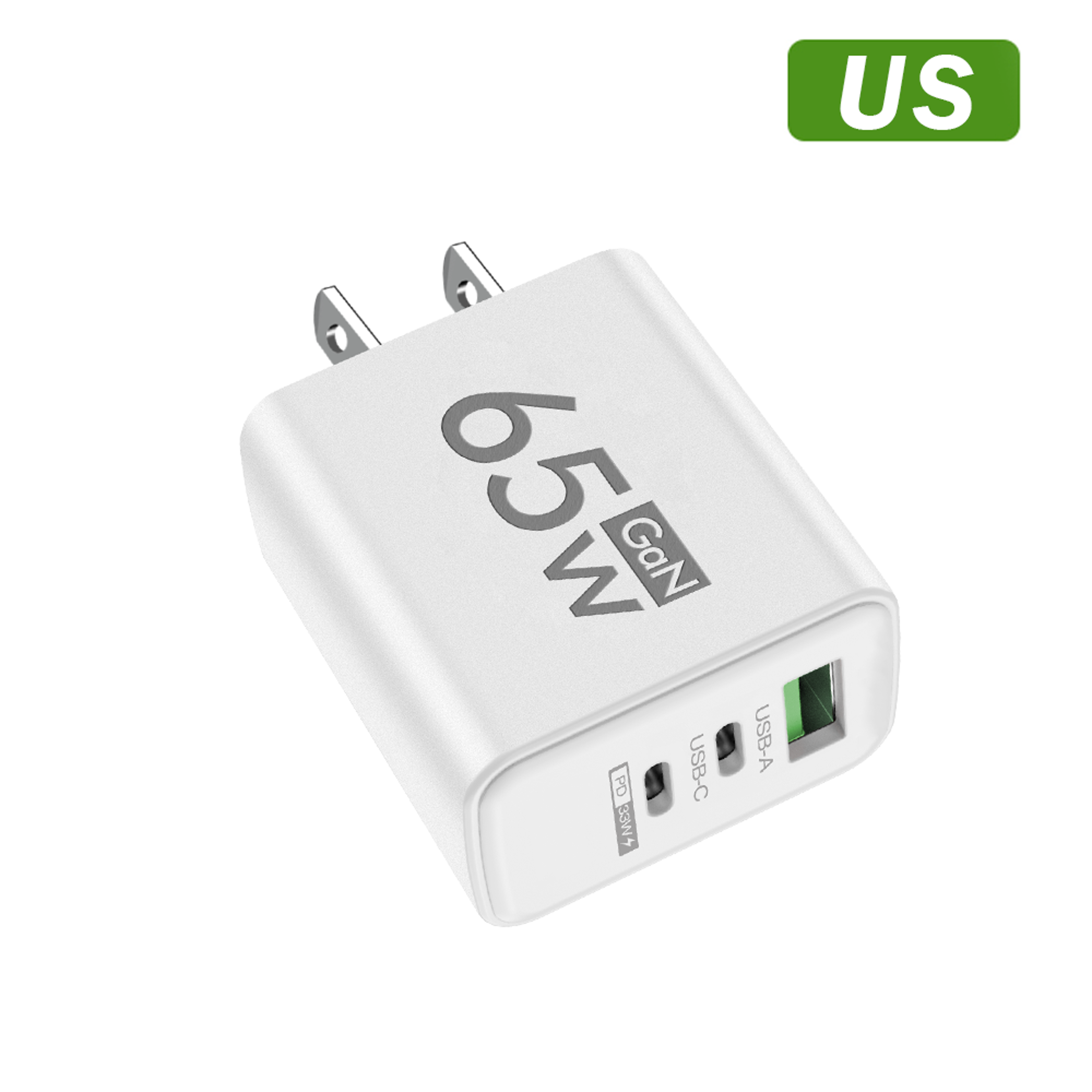 USB C PD Charger 3 Port Fast Charging Wall Adapter 4