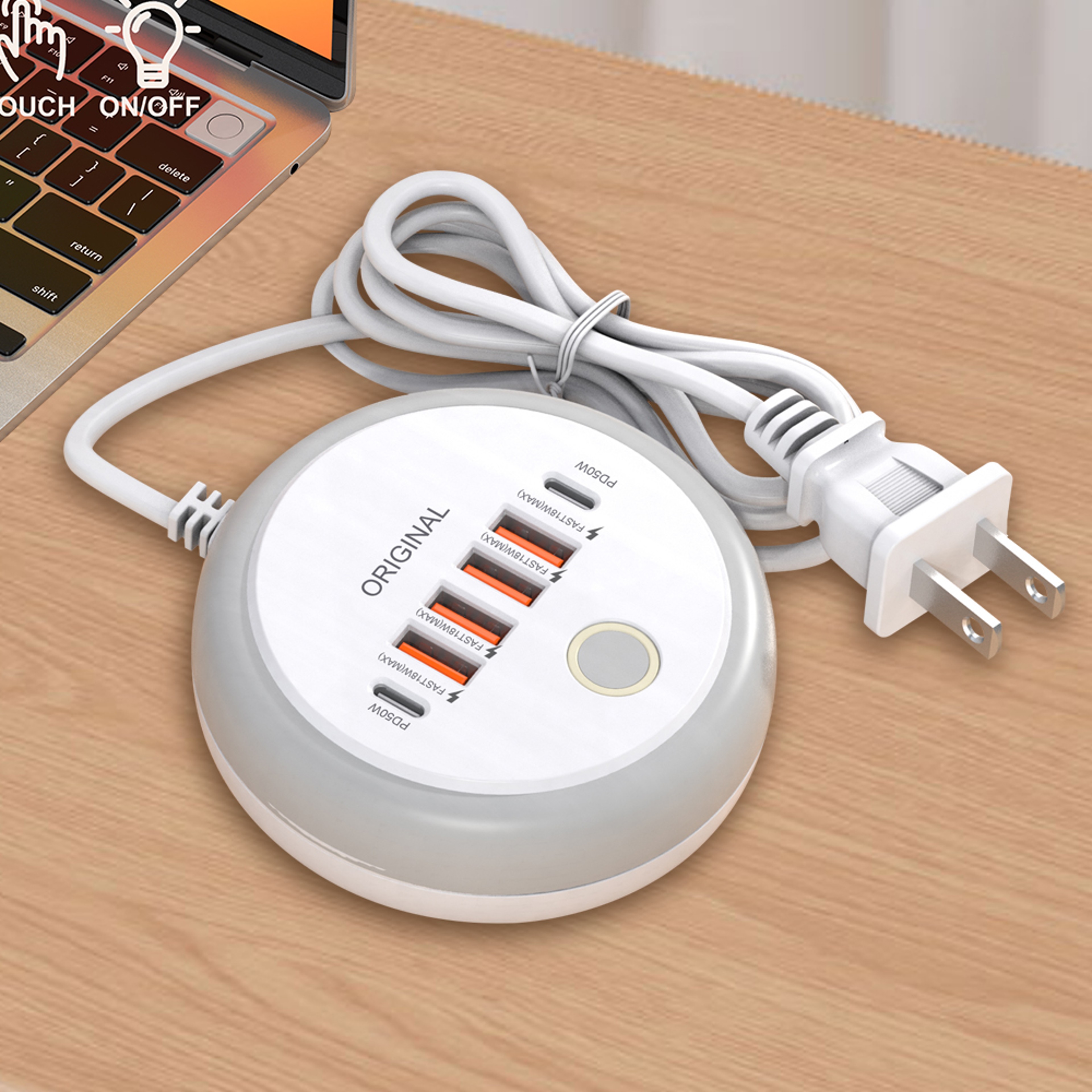 USB C Wall Charger Multi Port PD Fast Charging Hub 0