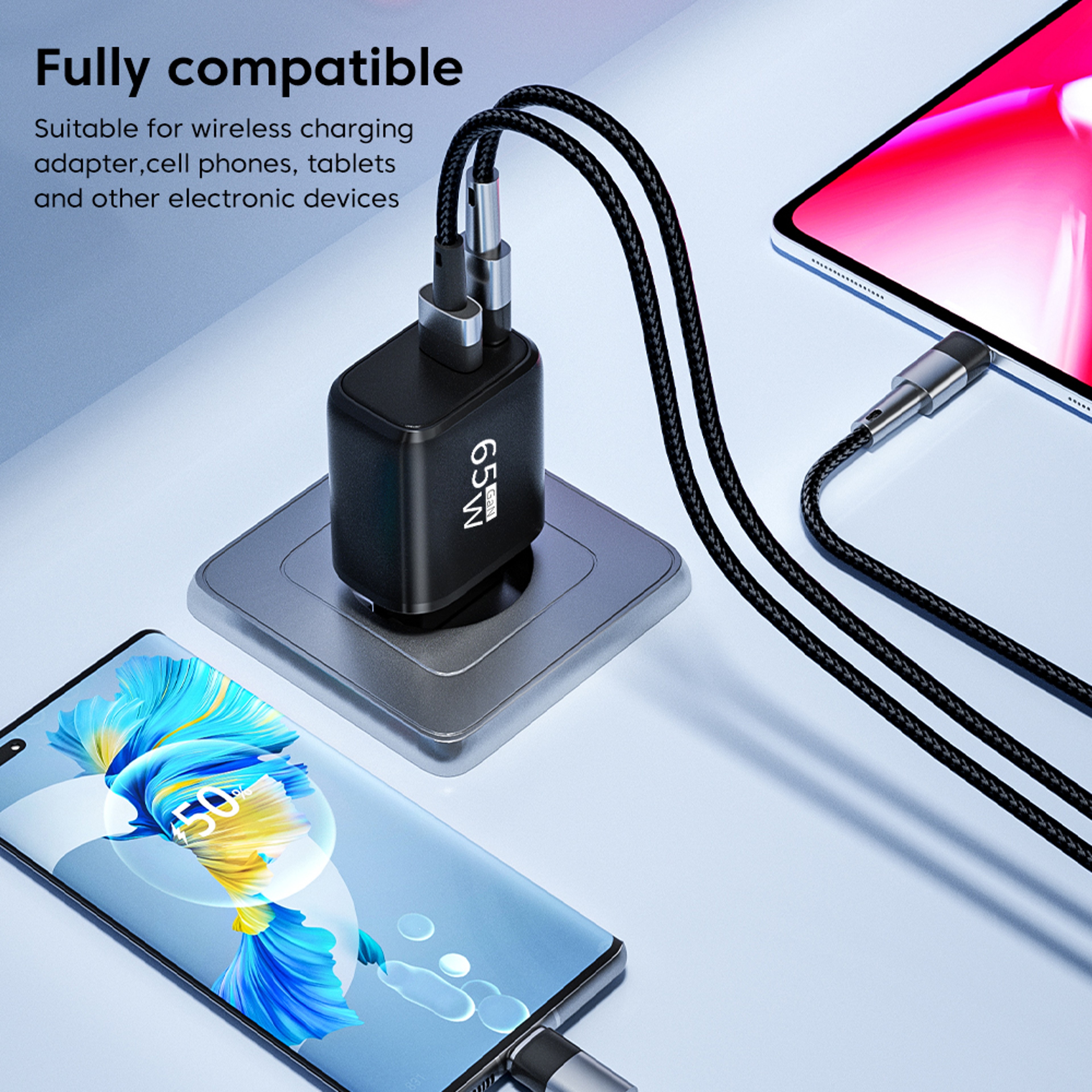 USB C GaN Fast Charger PD Type C Wall Adapter 2