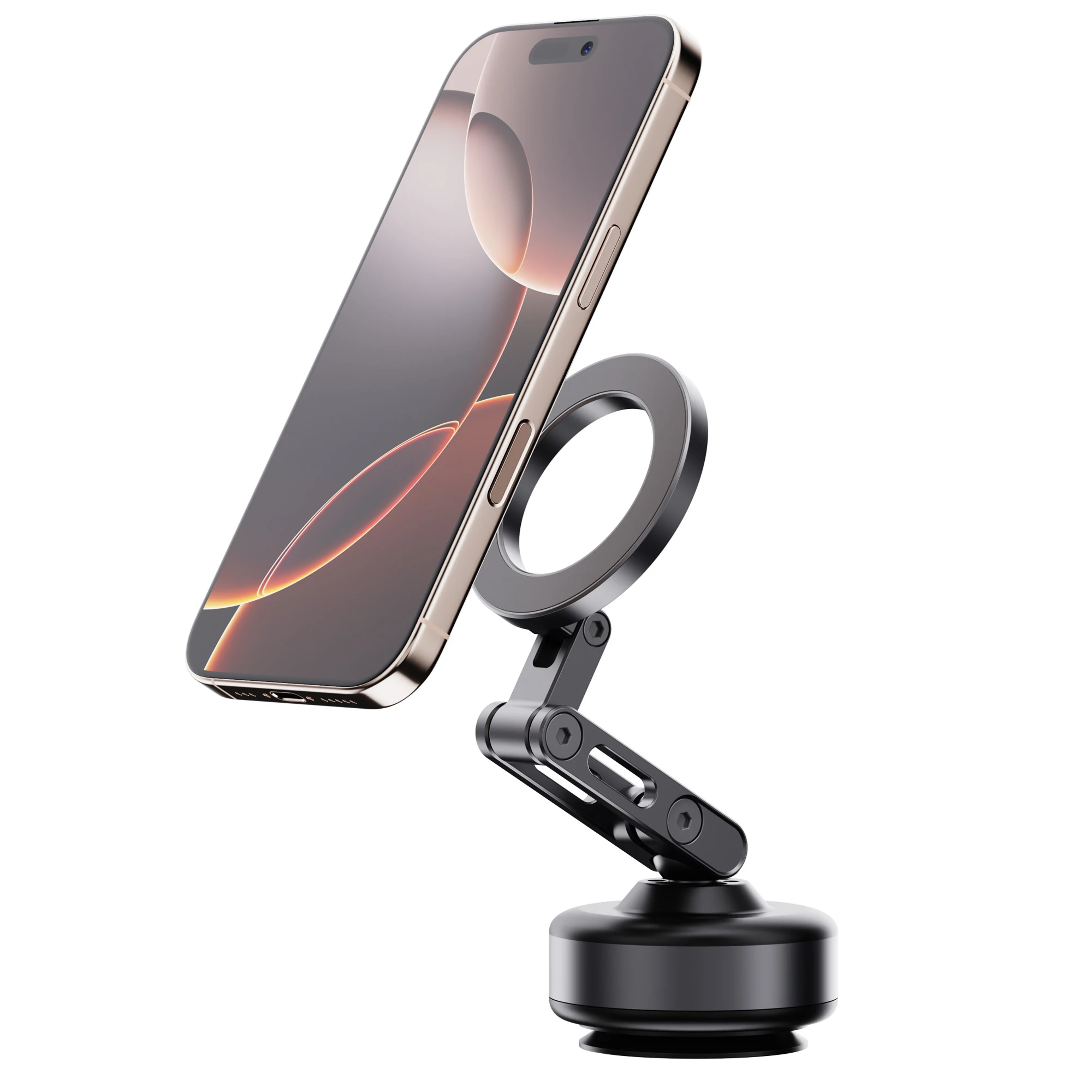 Magnetic Car Phone Holder With Vacuum Suction And Foldable Rotation 3