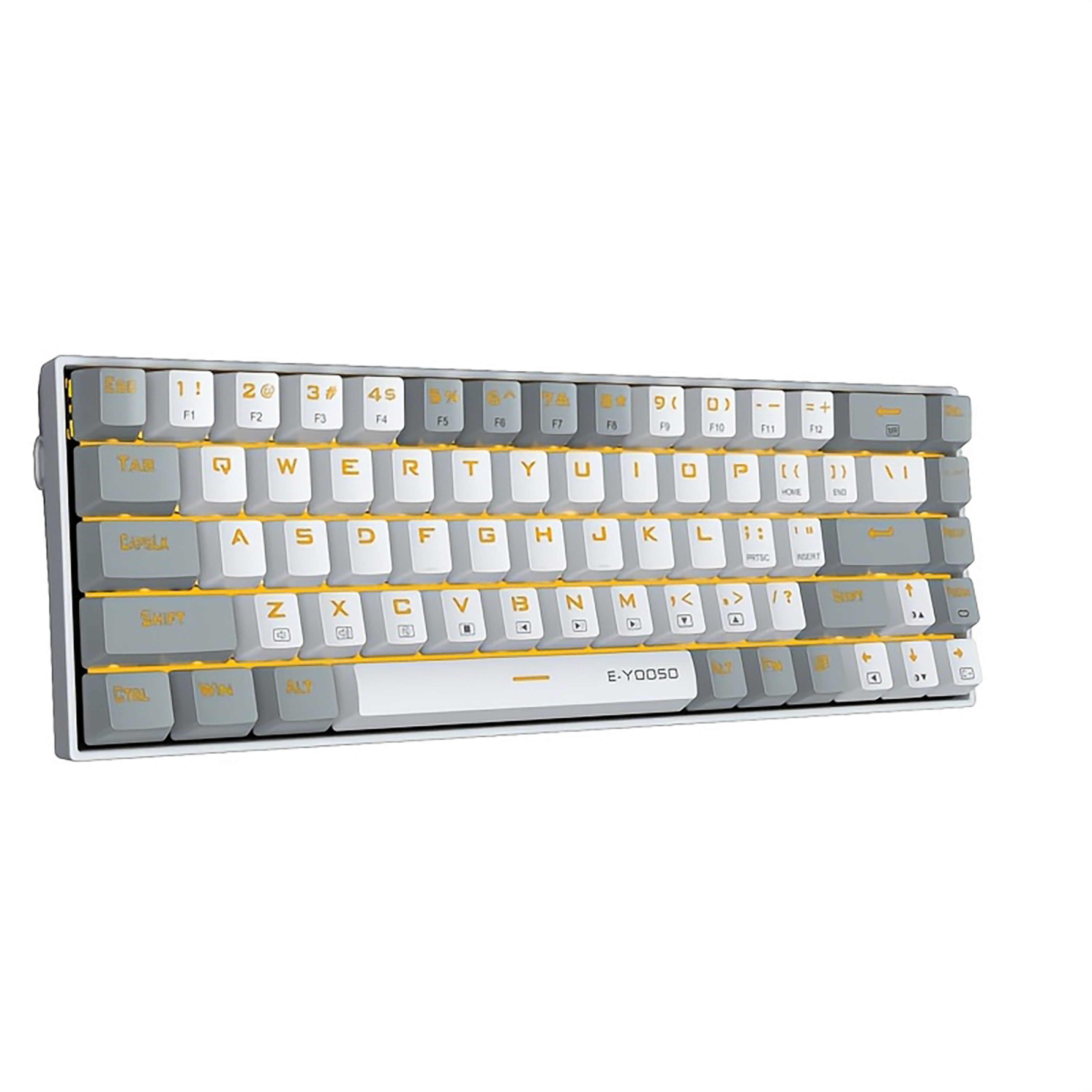 Hot Swappable Mechanical Keyboard With Yellow Backlight NKRO Wired Gaming Keyboard 2