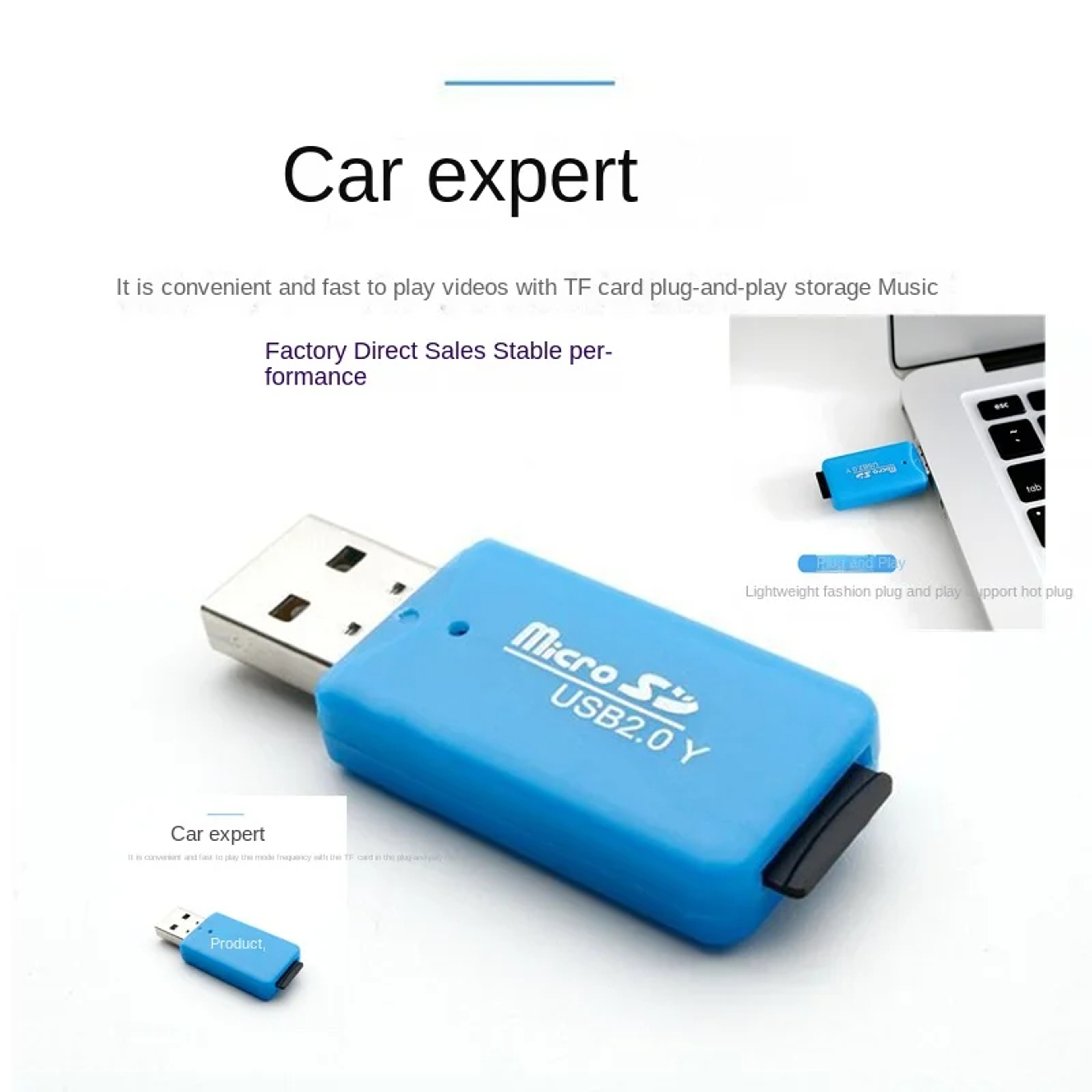 Mini USB Card Reader USB Memory Card Reader SD Card Adapter For Laptop And Mobile Devices 3
