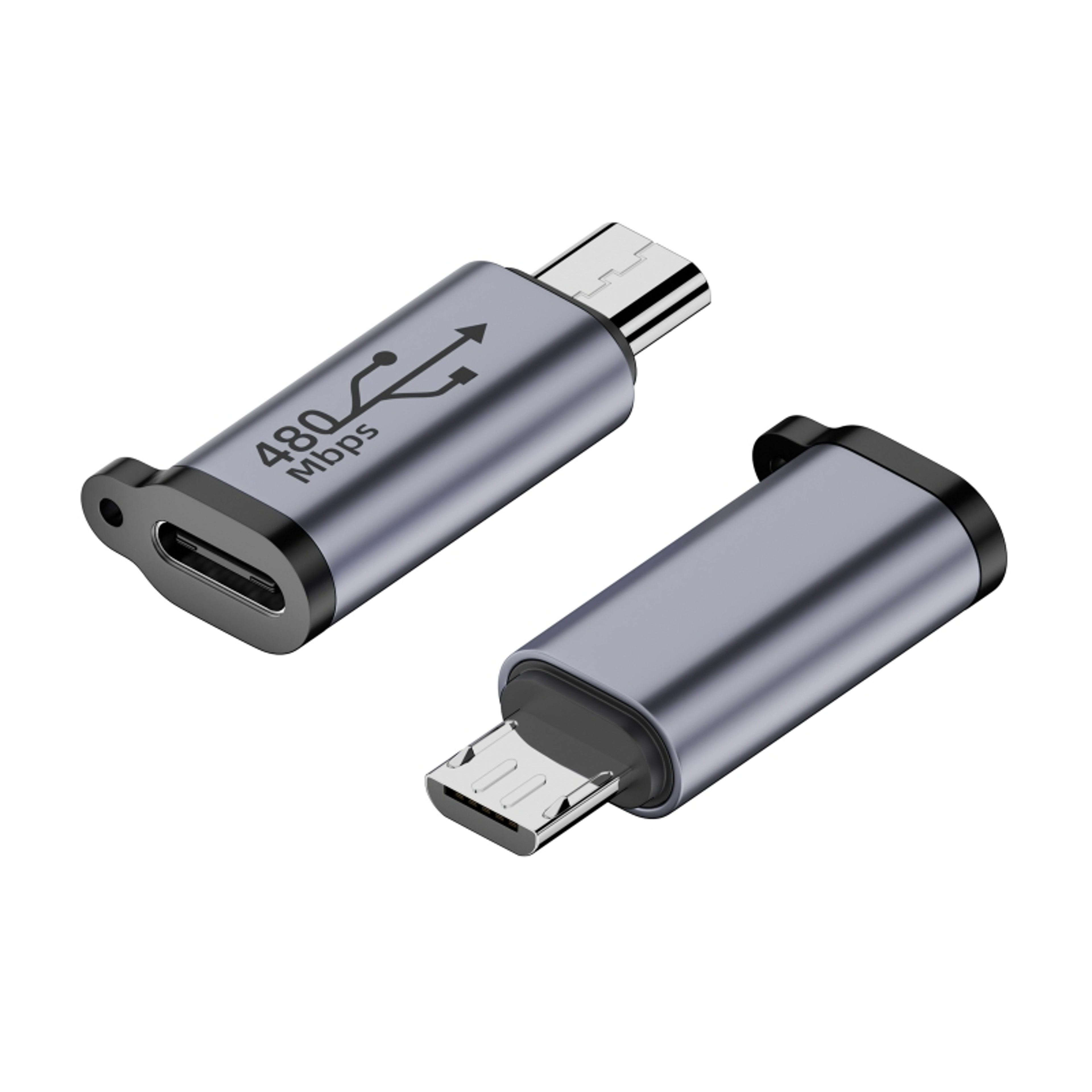Aluminum Micro USB Adapter To Mini USB OTG Converter For Phones Tablets  Cameras 7