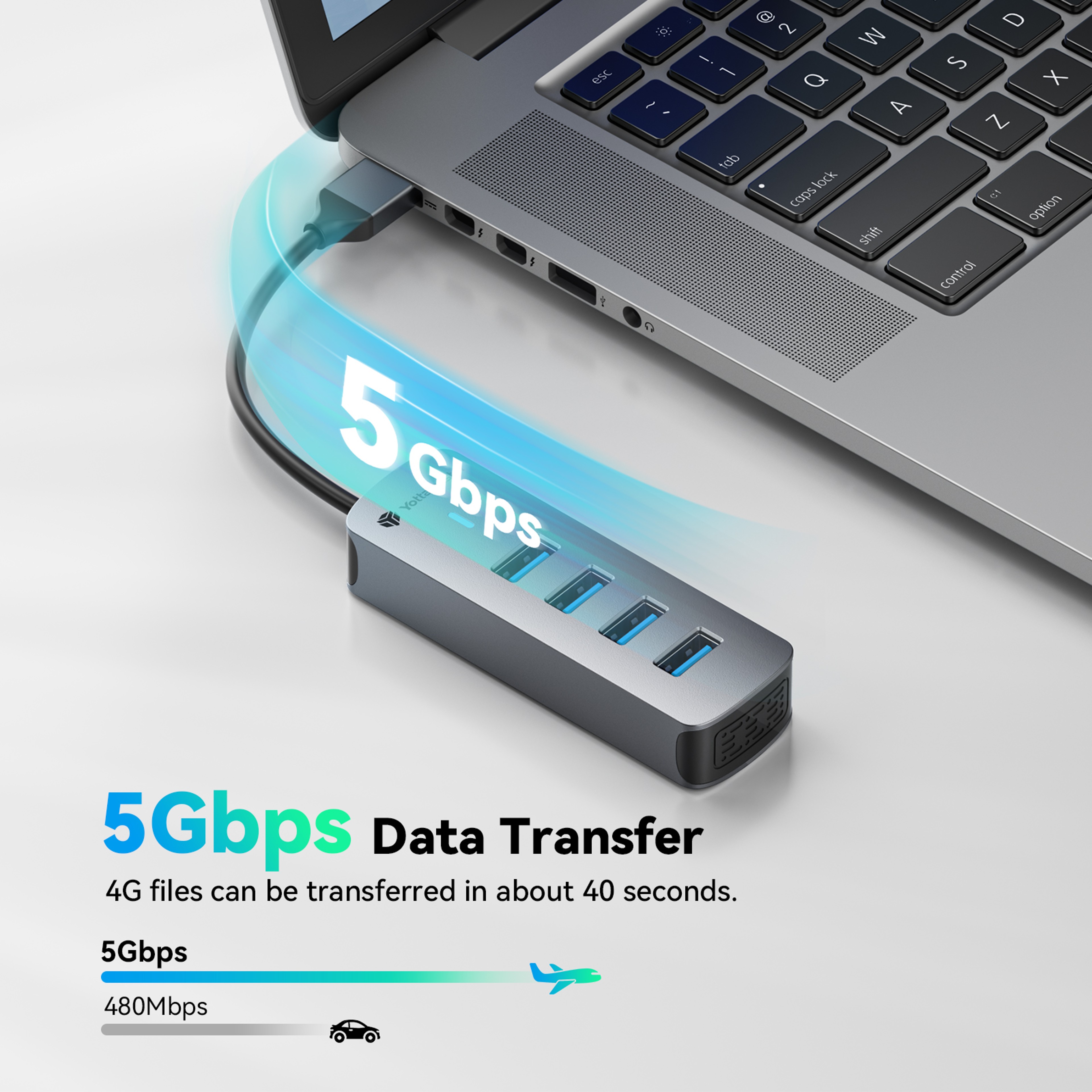 Yottamaster Hub USB Hub Multiport USB Adapter For Laptop And PC 7