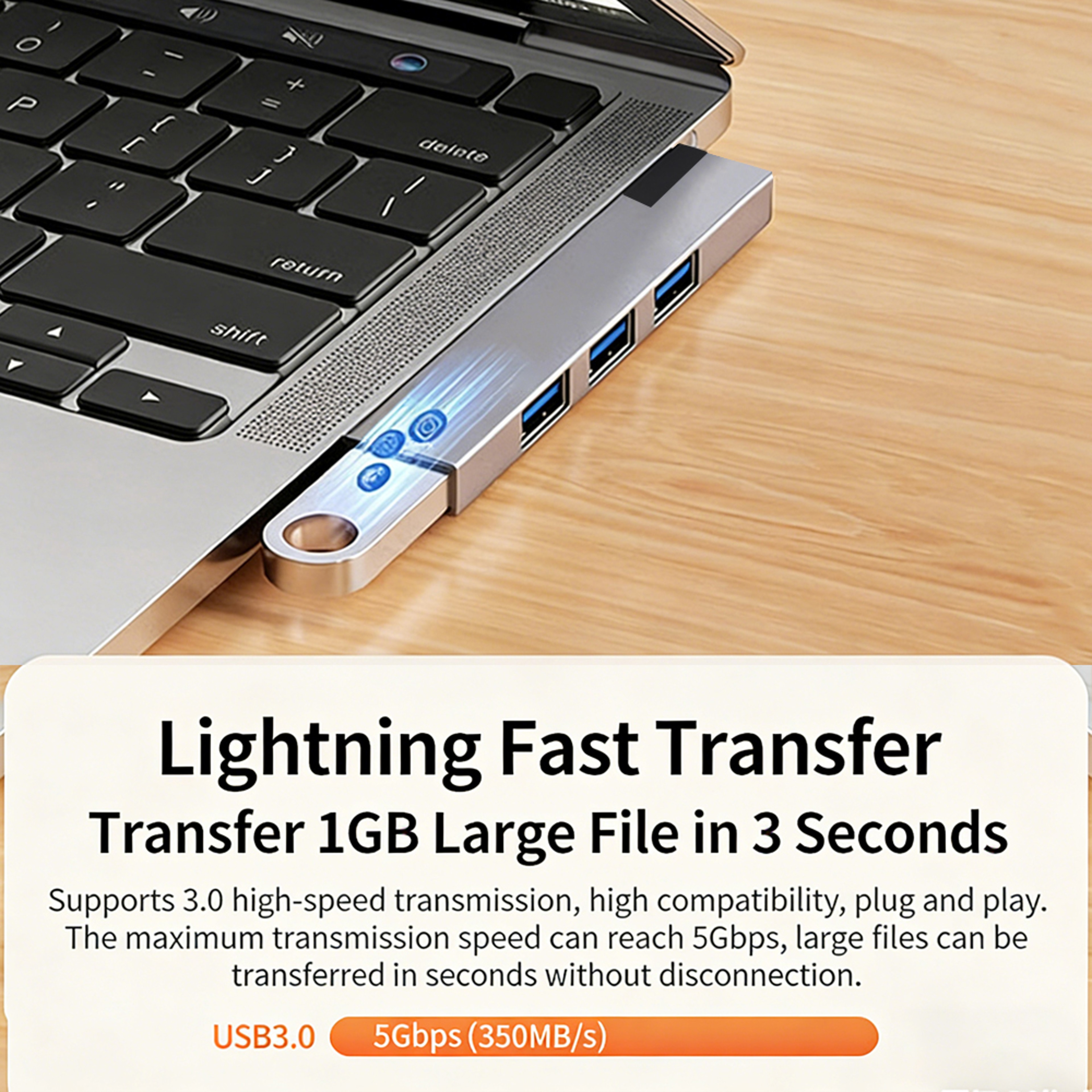 USB C Hub USB Splitter Type C OTG Adapter For MacBook Laptop Tablet  PC 6