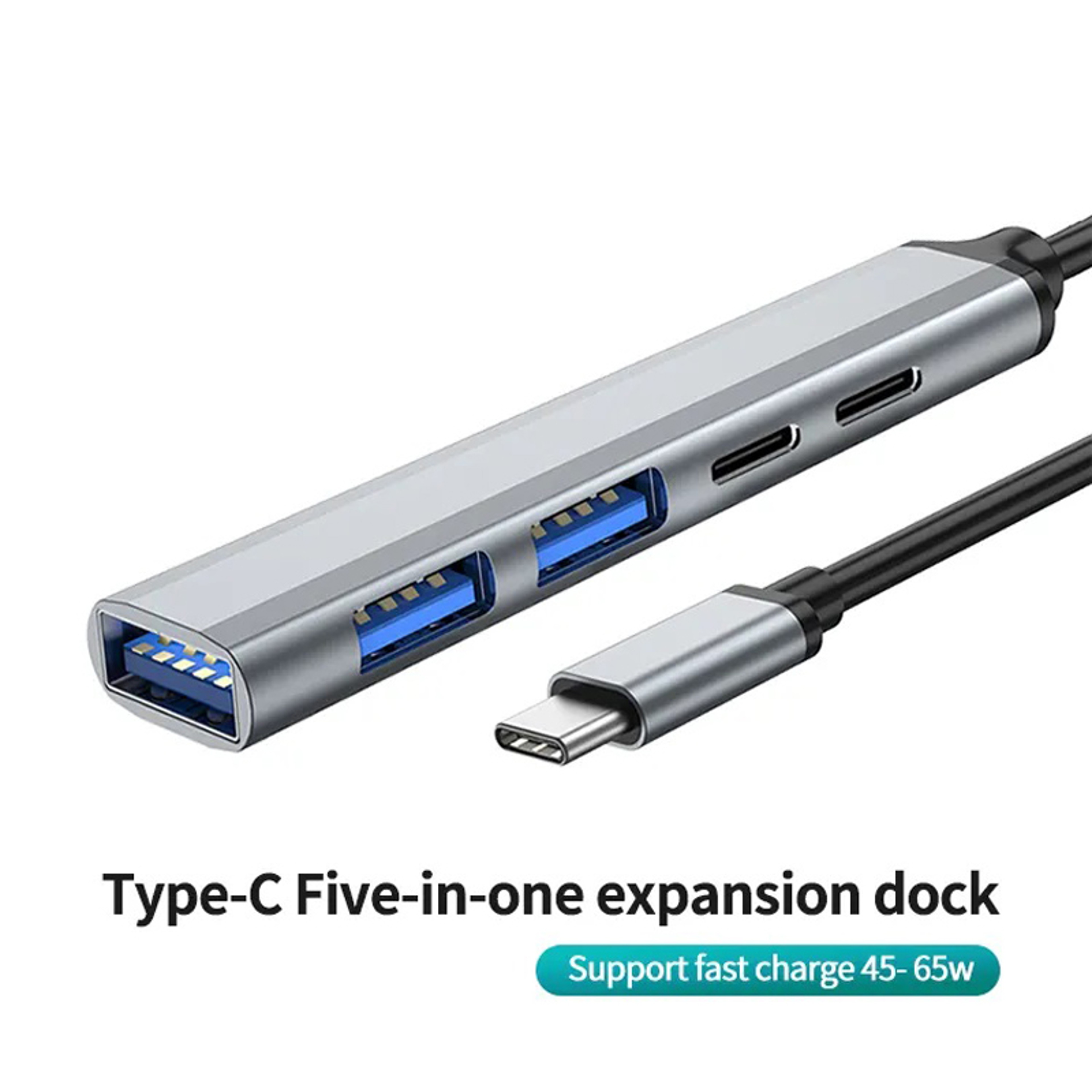 USB C Hub With PD Fast Charging USB Docking Station For MacBook Pro Mac Mini Laptop 2