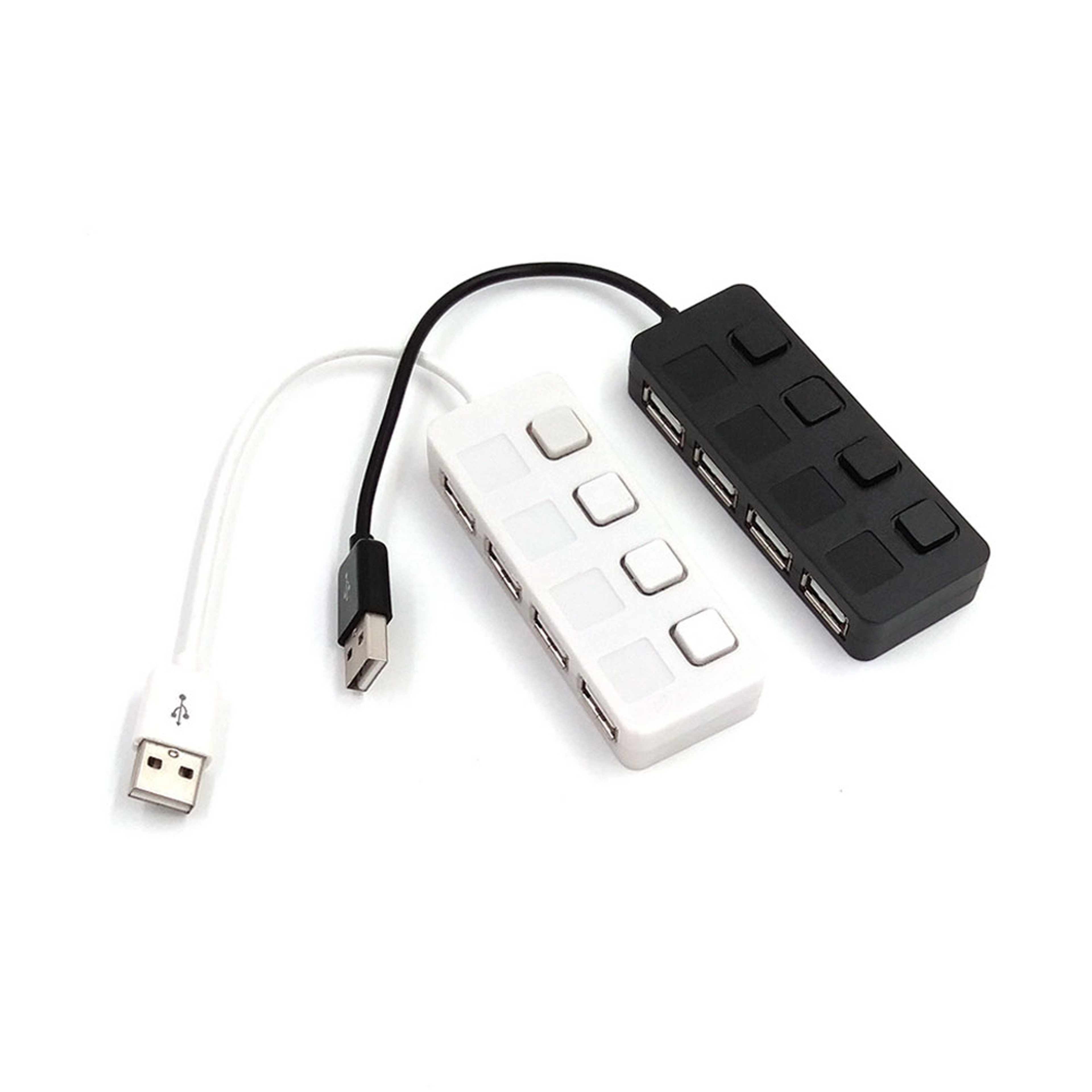 Port USB Hub With Individual On Off Switch High Speed USB Splitter For PC Laptop 0