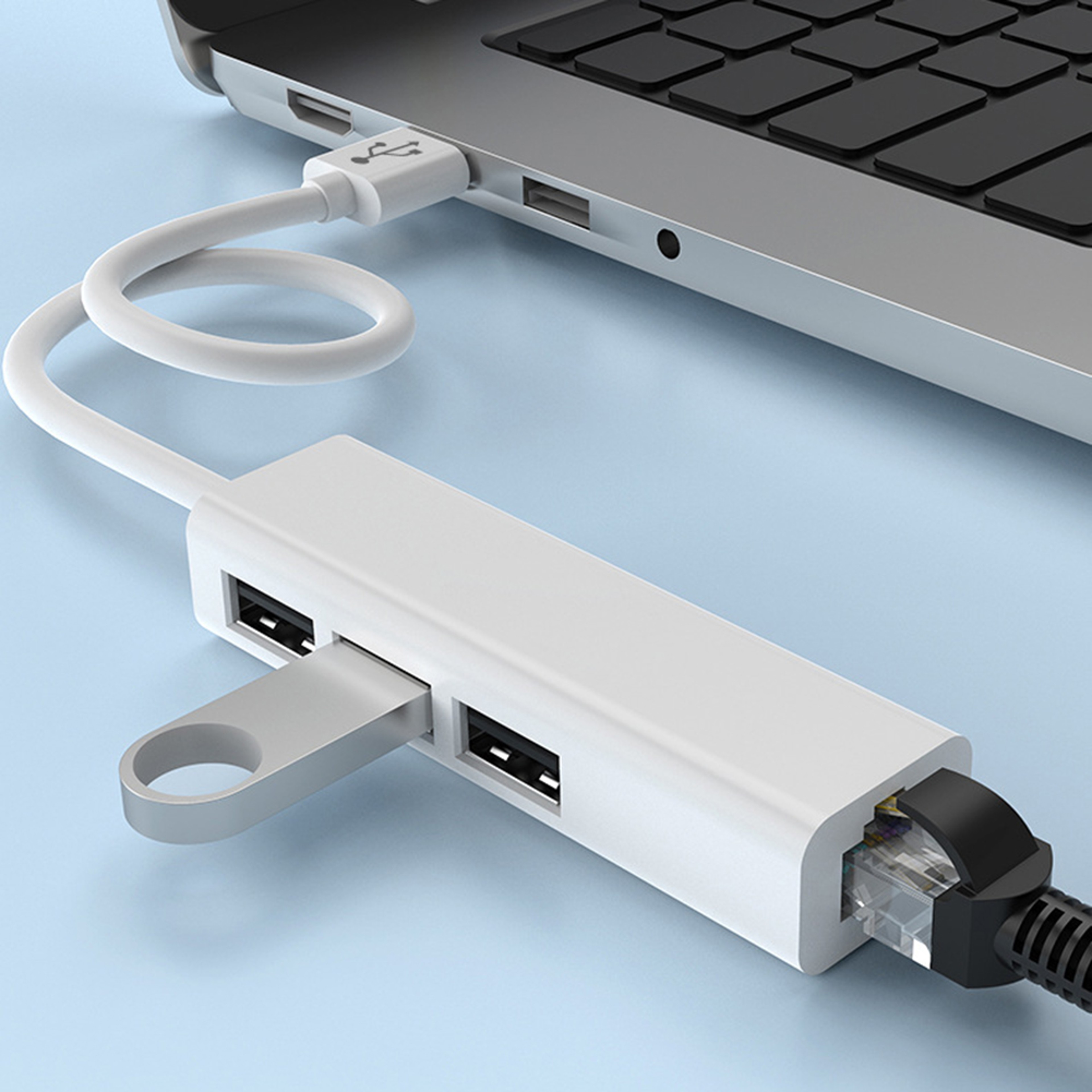 USB C Docking Station Hub With Ethernet USB Ports And Type C Adapter 0