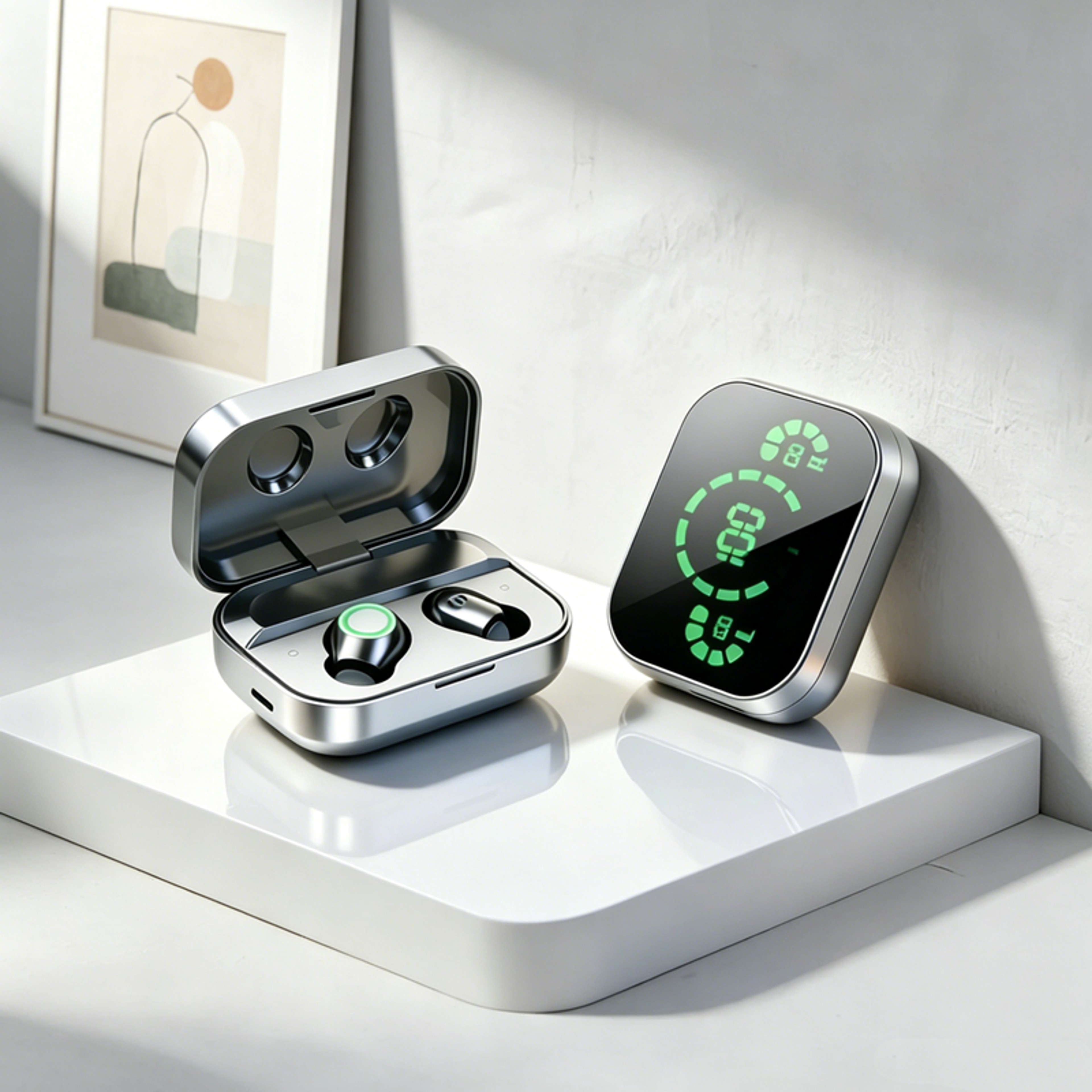 TWS Wireless Bluetooth Earbuds with Mic LED Charging Case Stereo Earphones for Android & iPhone – view 1