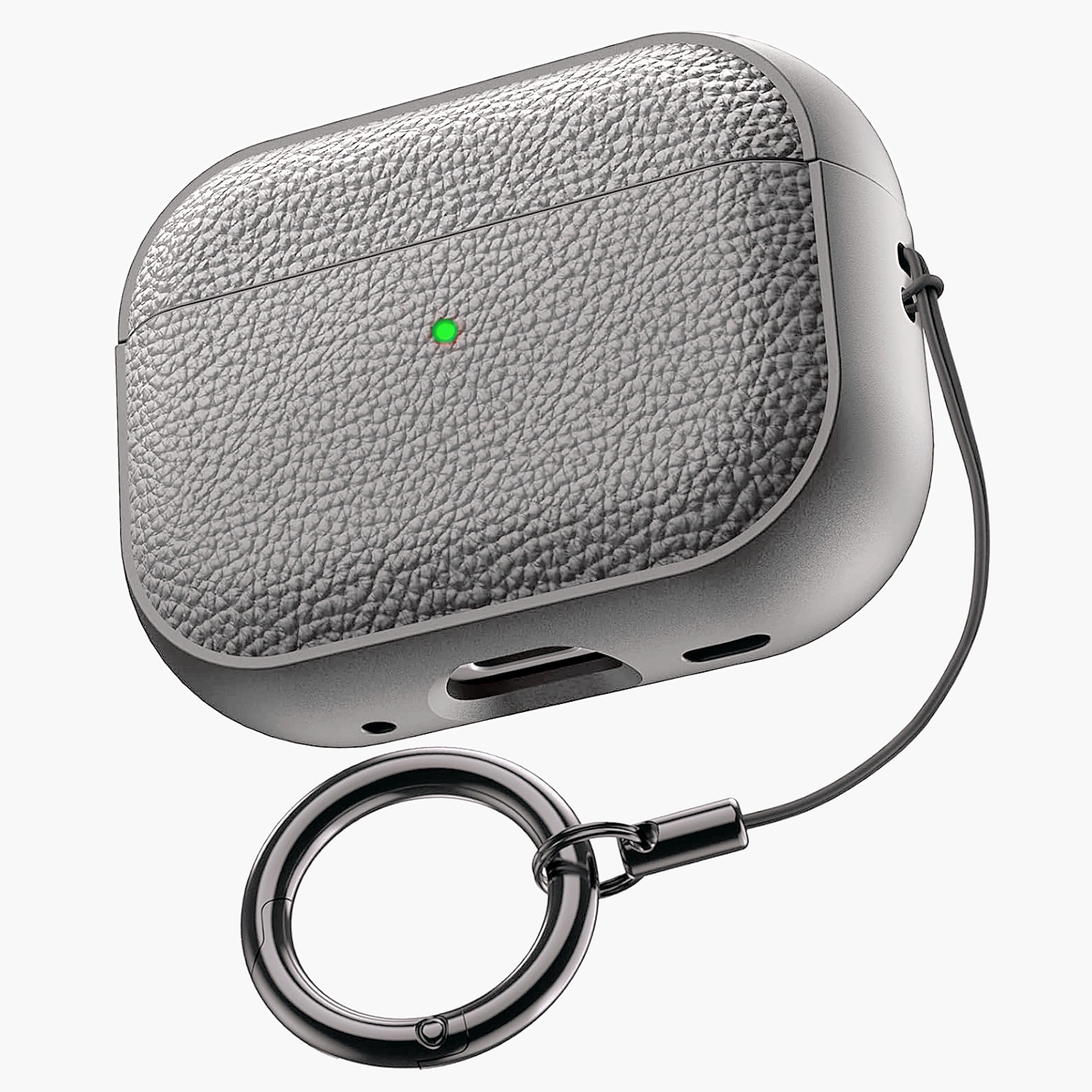 AirPods Pro Leather Pattern TPU Case Cover With Keychain For AirPods 2