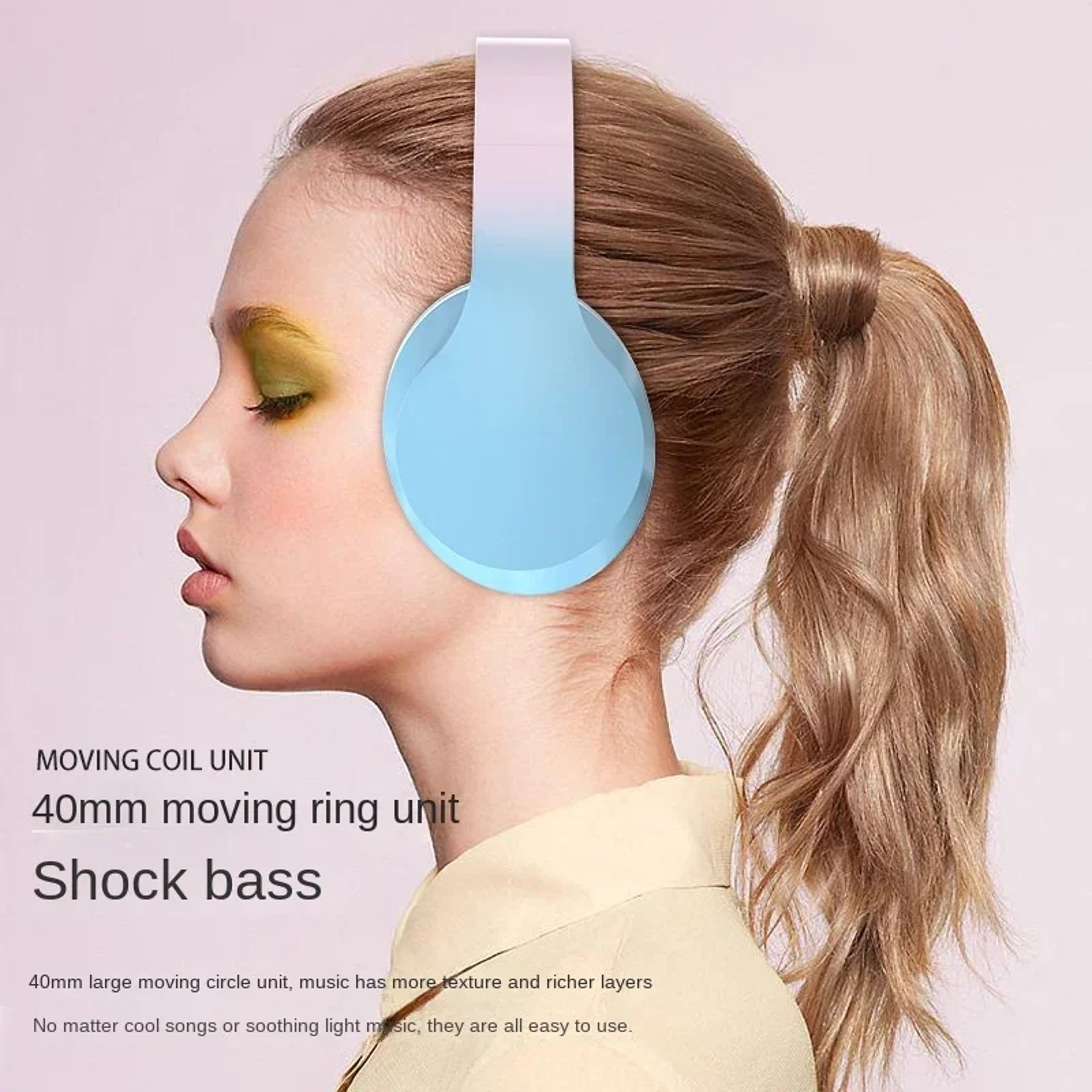 Wireless Bluetooth Headphones With Mic Stereo Sound Gaming Sports Headset 7