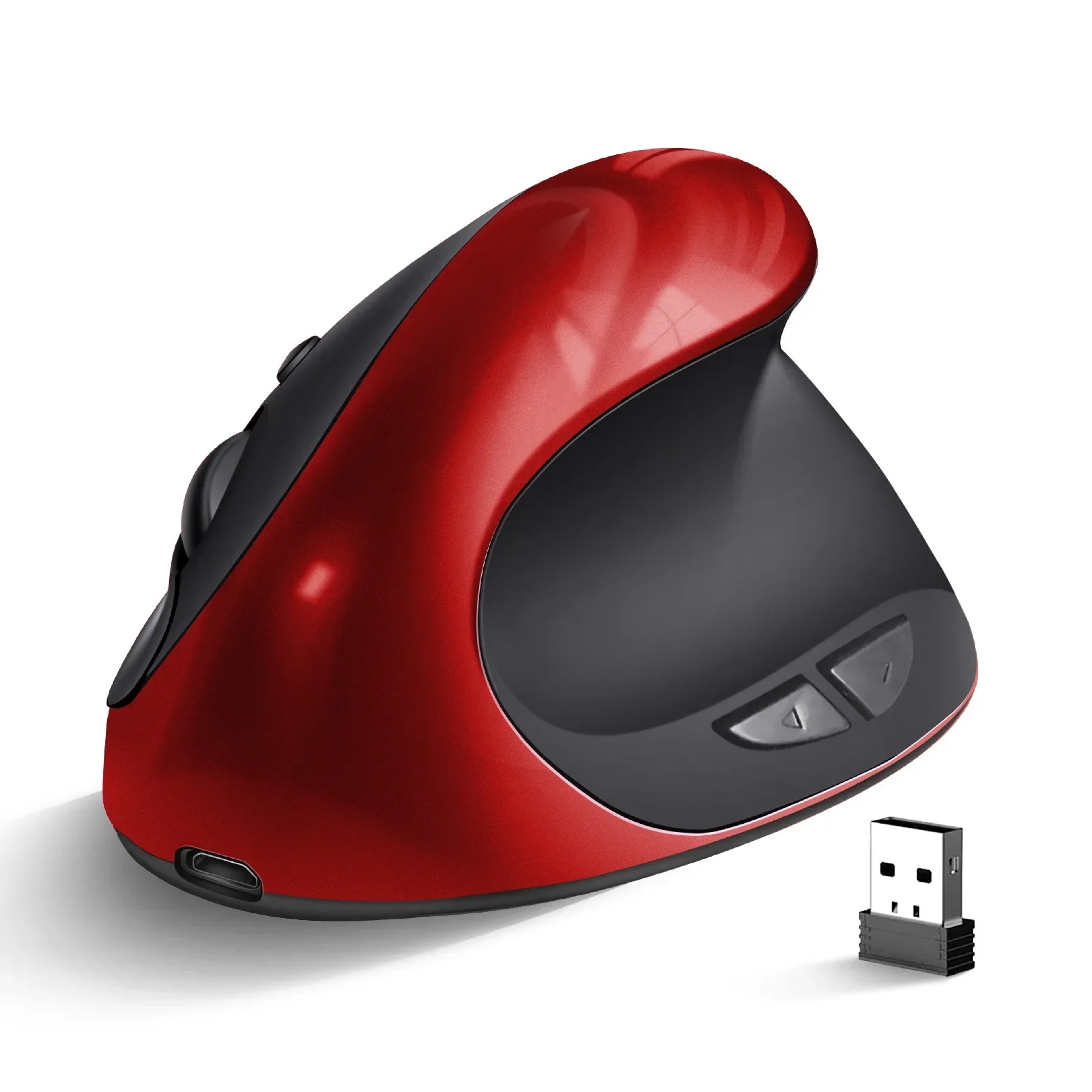 Rechargeable Ergonomic Wireless Mouse Vertical USB Mouse With Adjustable DPI And 6 Buttons 6
