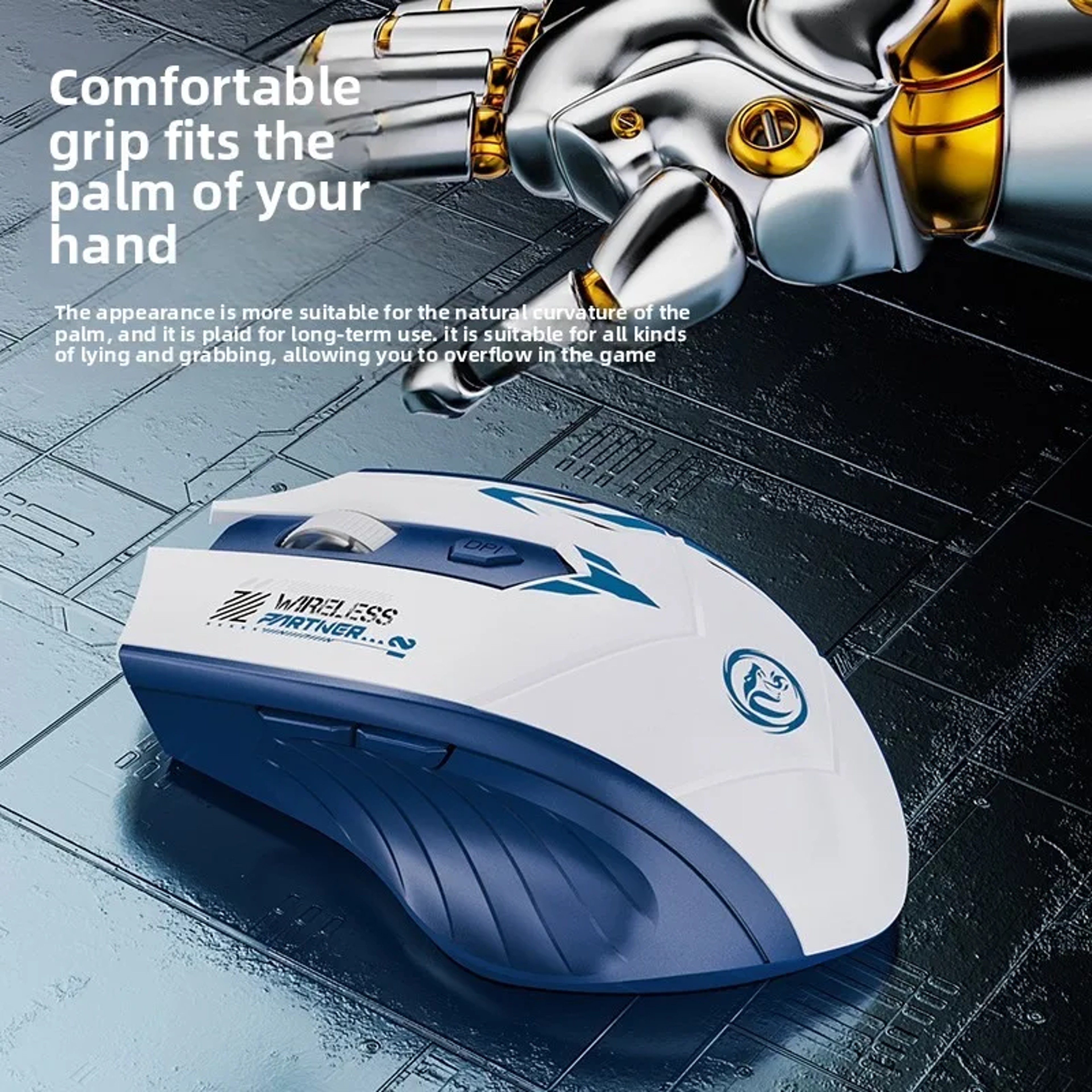 Wireless Gaming Mouse Rechargeable Dual Mode USB DPI Mouse For PC Laptop 5