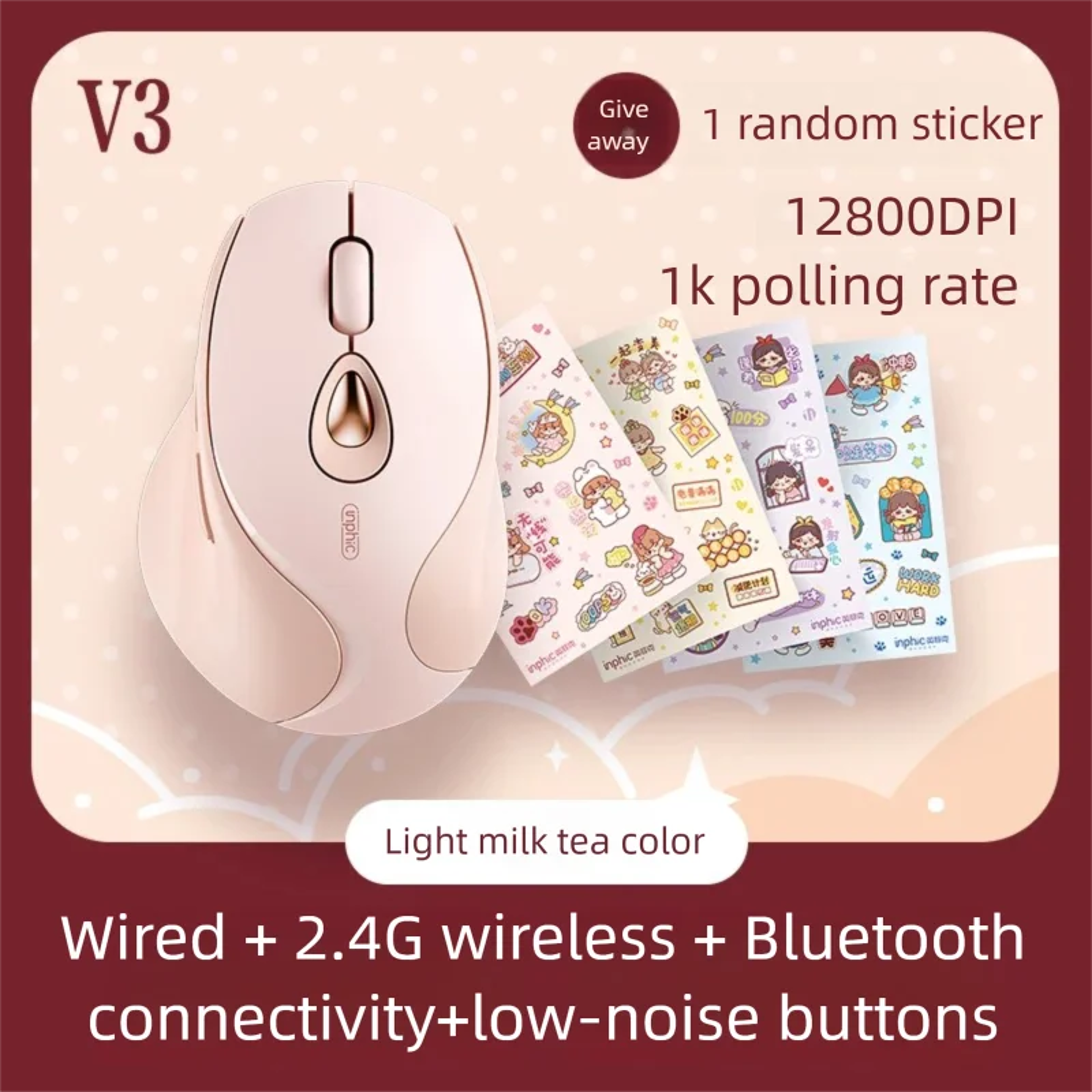 Rechargeable Wireless Mouse Silent Ergonomic Mouse For Laptop PC And Desktop 5