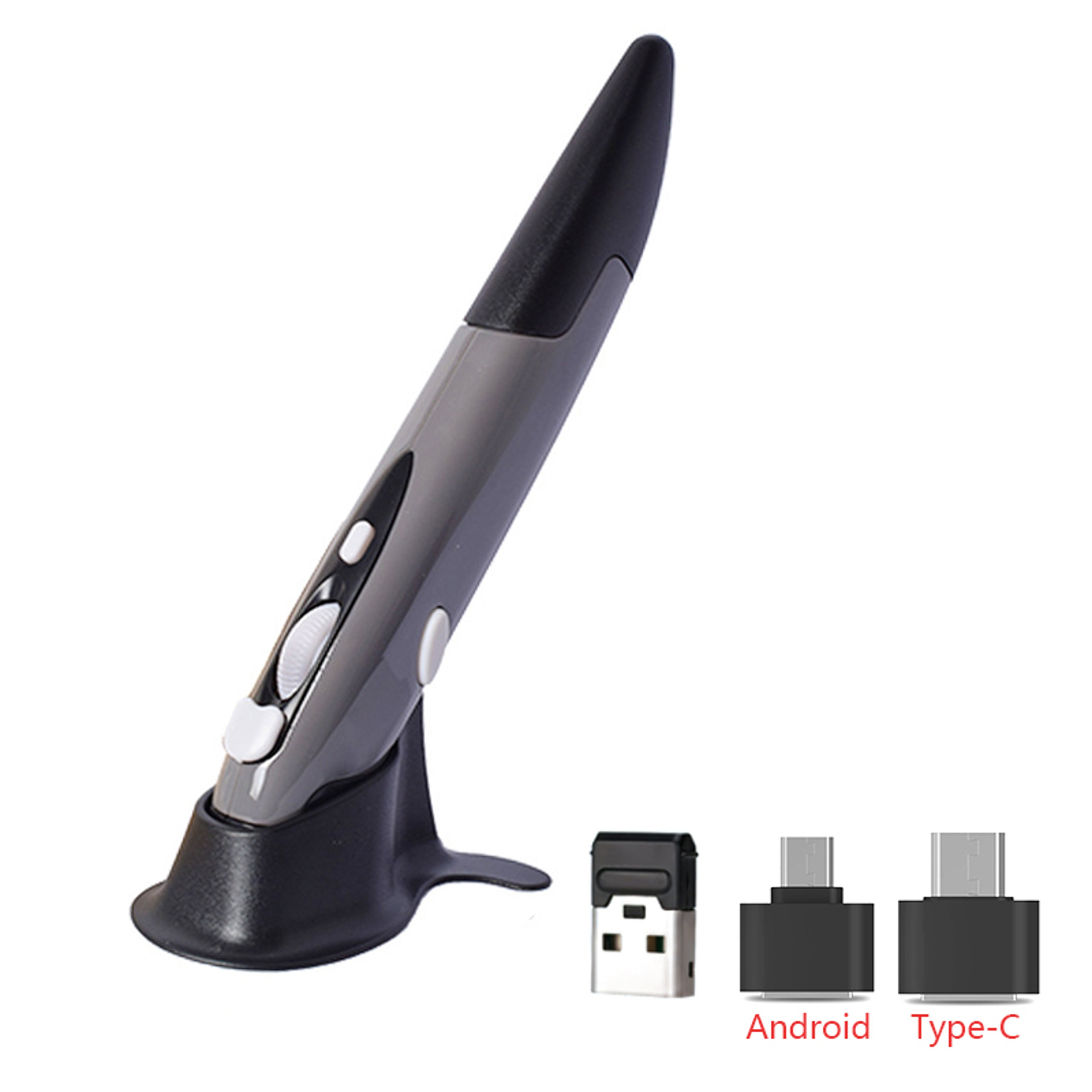 Wireless Pen Mouse Vertical Ergonomic Mouse For PC Laptop With USB Receiver 3